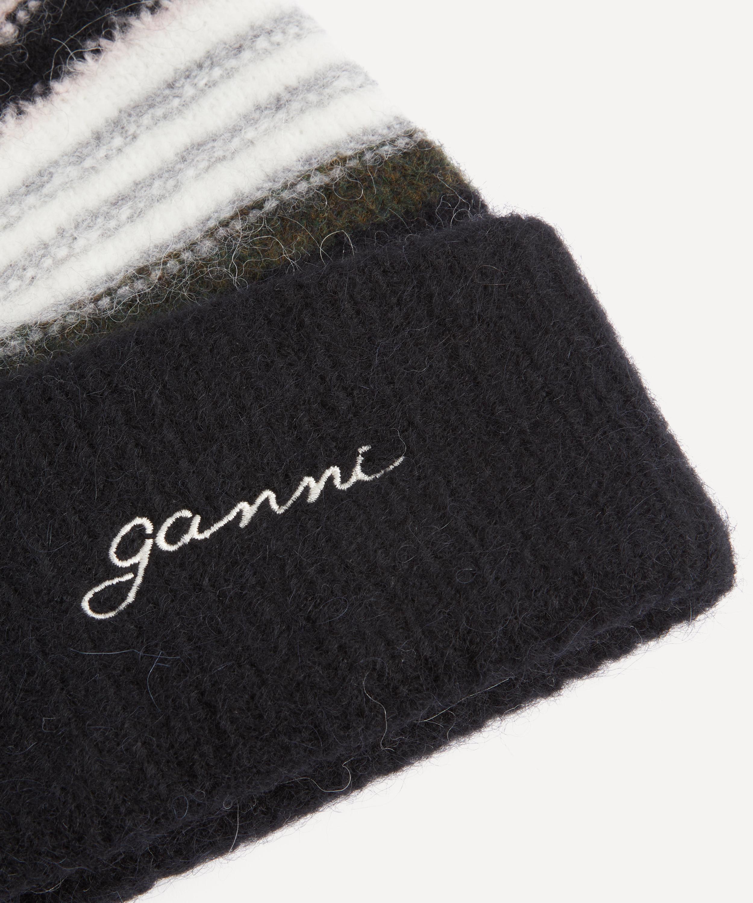 Ganni - Striped Wool Beanie image number 2