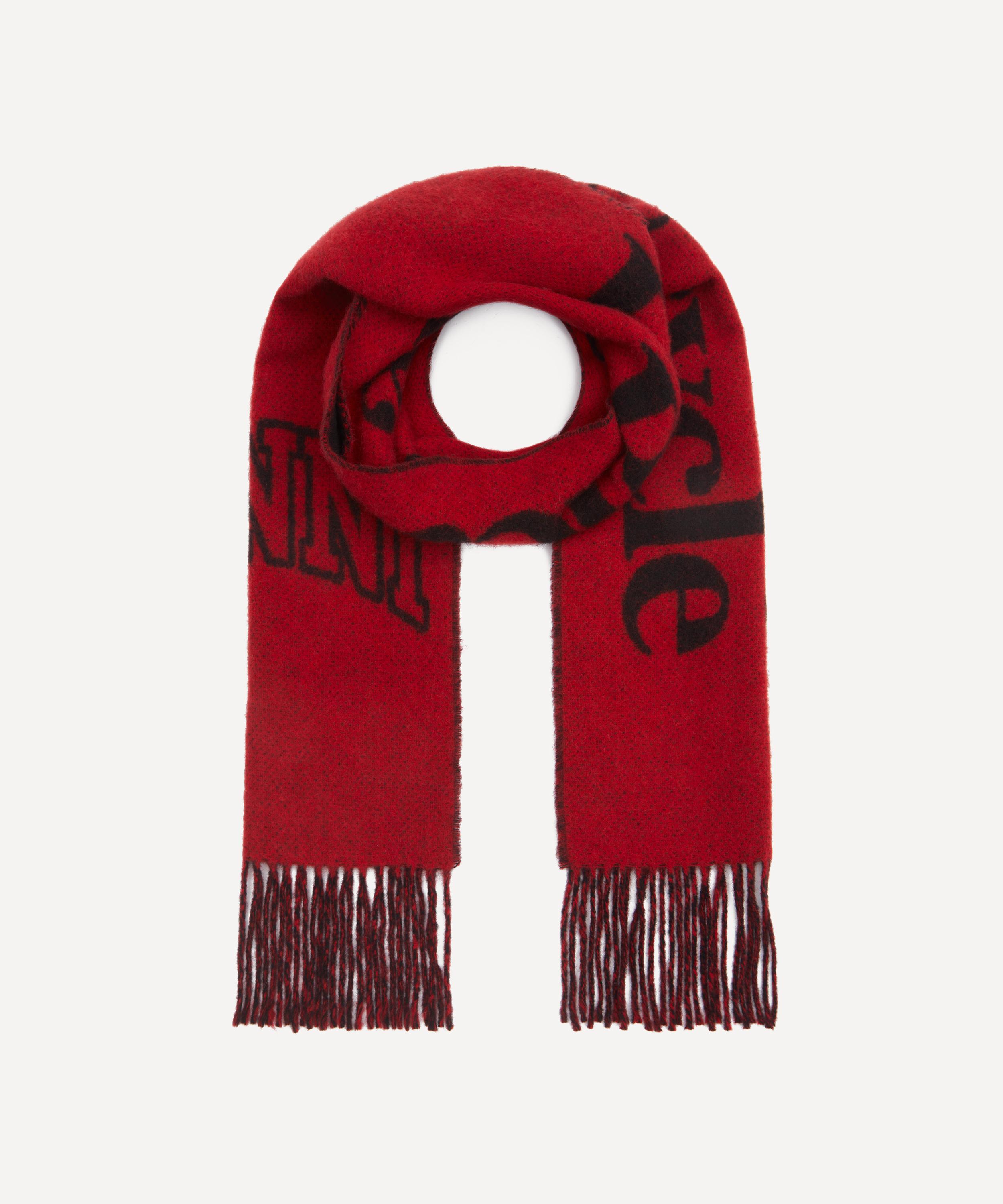 Ganni - Fringed Wool Scarf image number 0