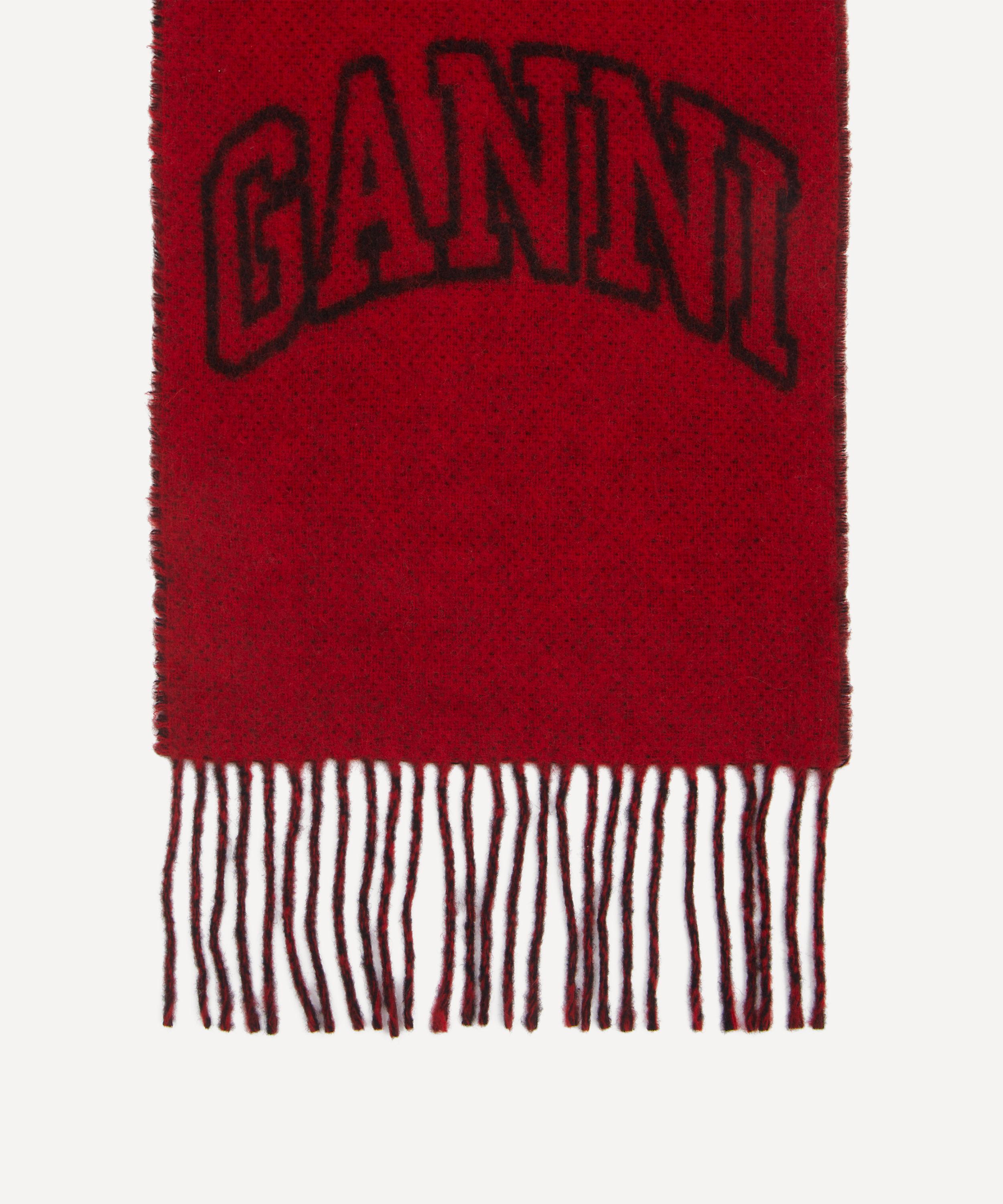 Ganni - Fringed Wool Scarf image number 2