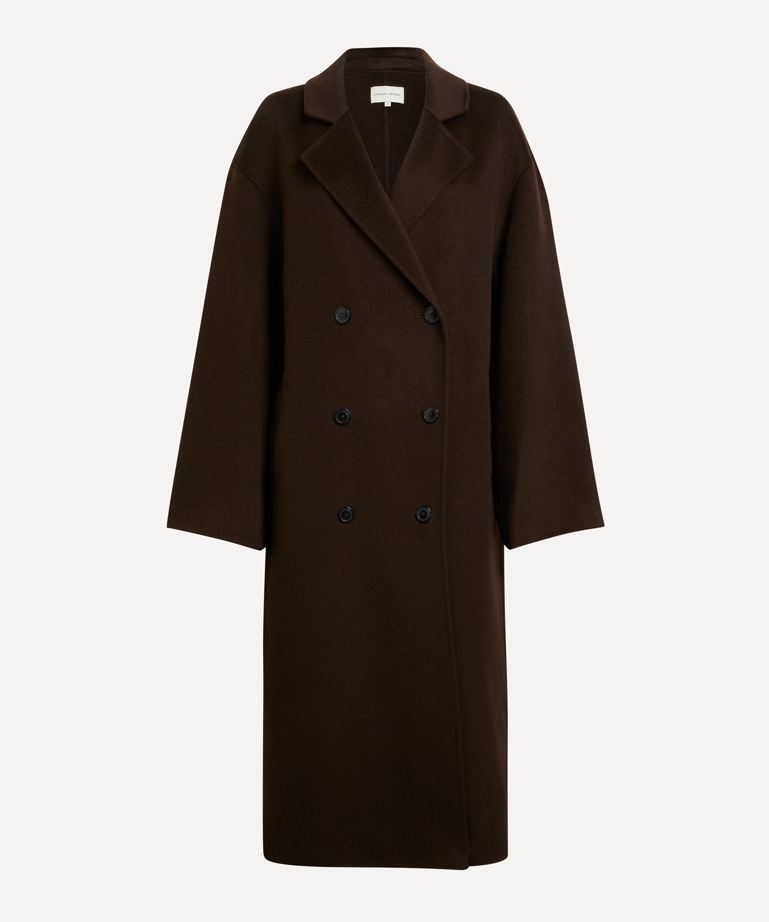 Loulou Studio - Borneo Choco Wool-Cashmere Coat image number 0