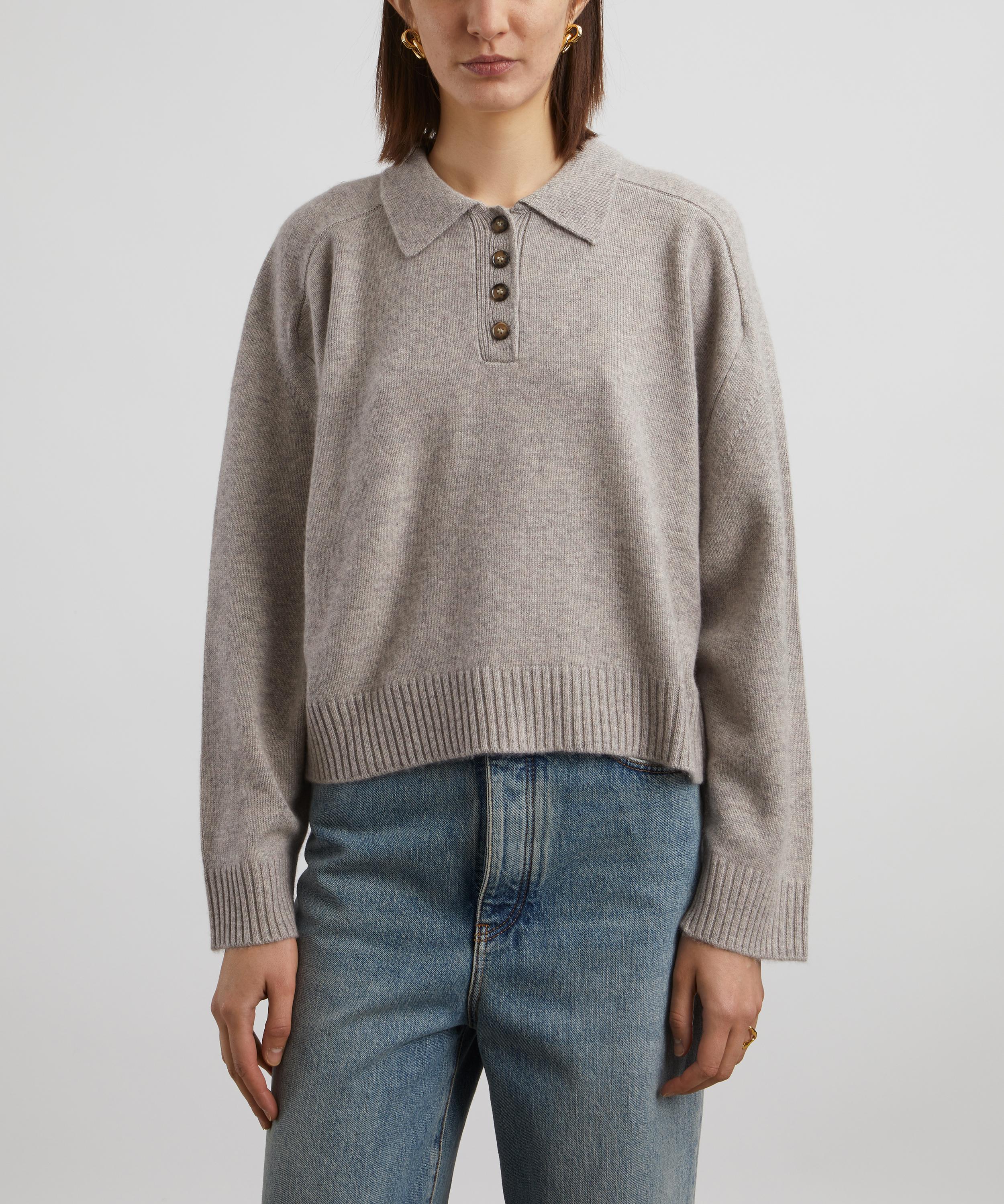 Loulou Studio - Homere Cashmere Polo Jumper image number 2