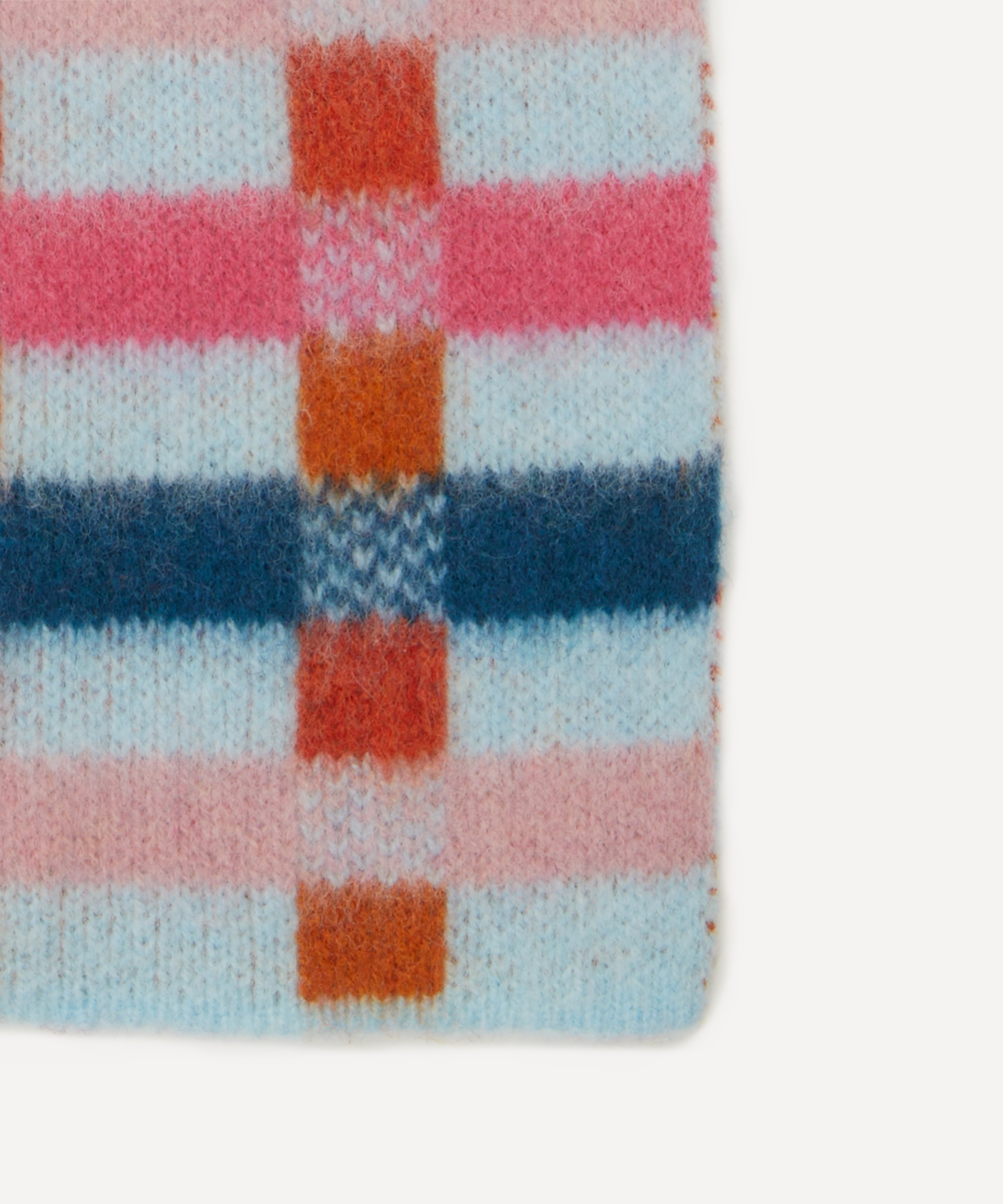 Quinton Chadwick - Brushed Wool Short Intarsia Scarf image number 3