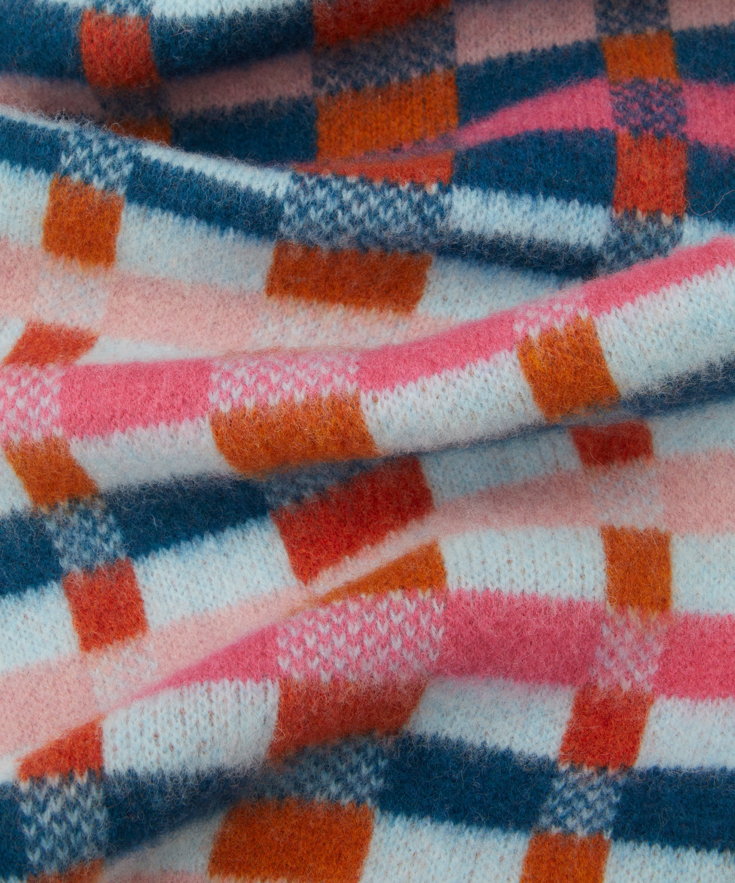 Quinton Chadwick - Brushed Wool Short Intarsia Scarf image number 3