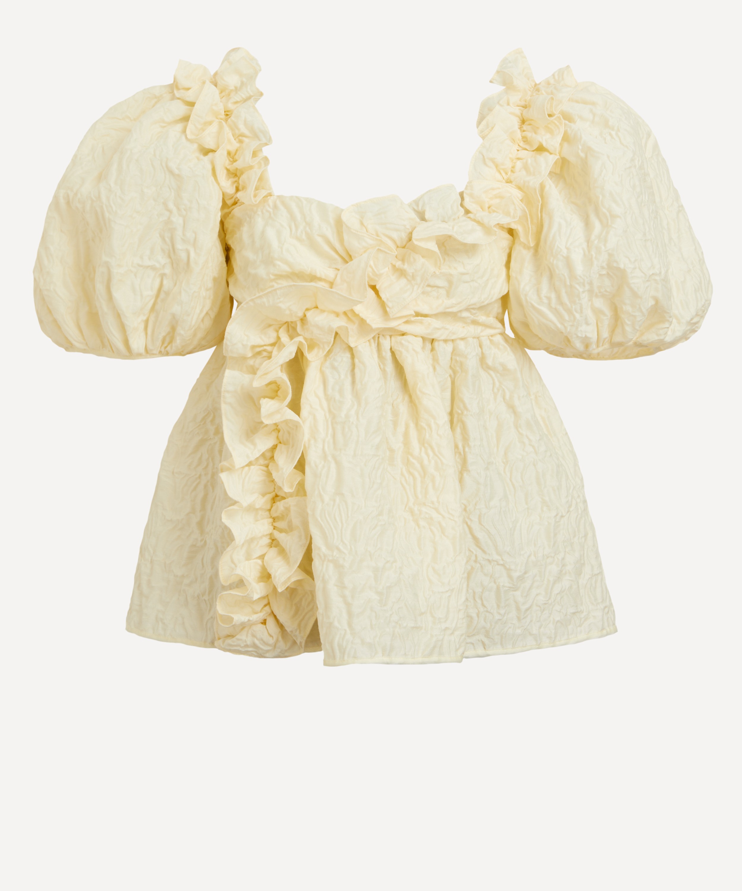 Cecilie Bahnsen - Oriana Matelassé Soft Yellow Top image number 0