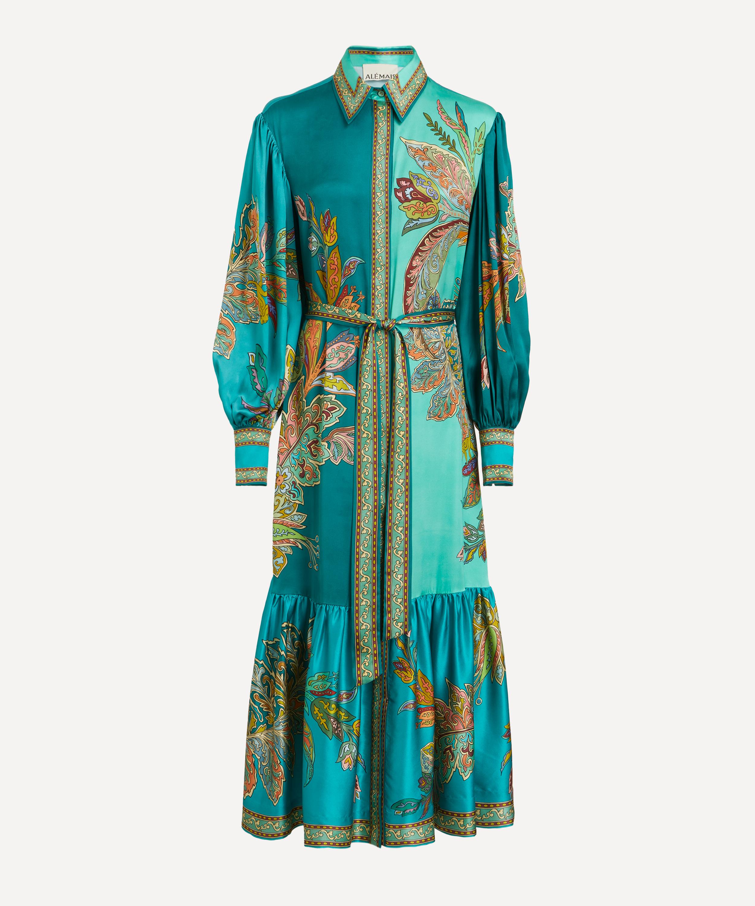 ALÉMAIS - Franca Silk-Satin Maxi Shirtdress image number 0