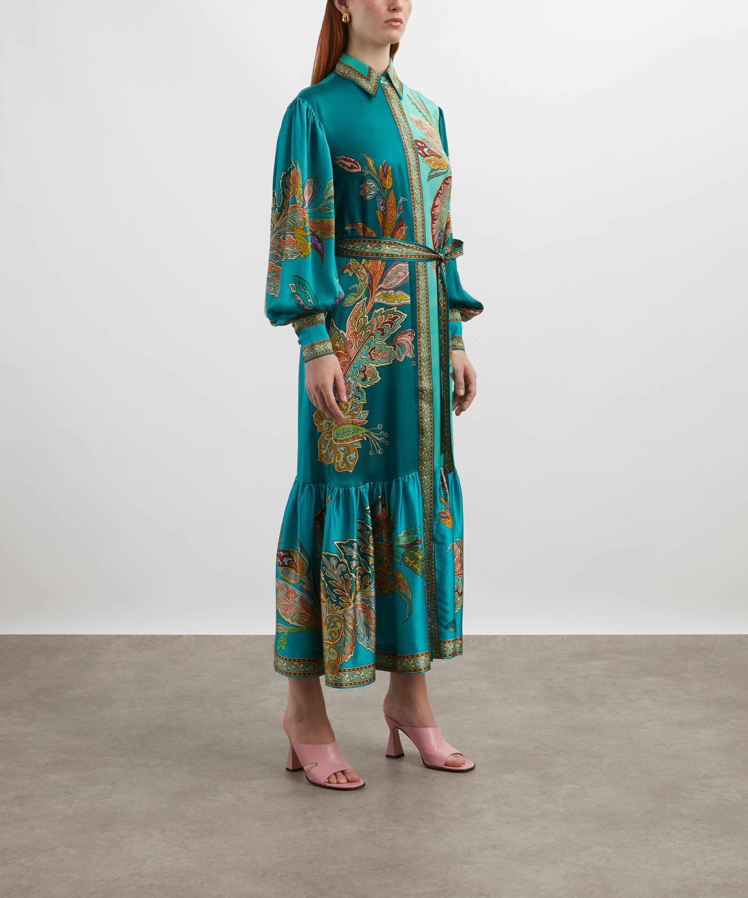 ALÉMAIS - Franca Silk-Satin Maxi Shirtdress image number 2