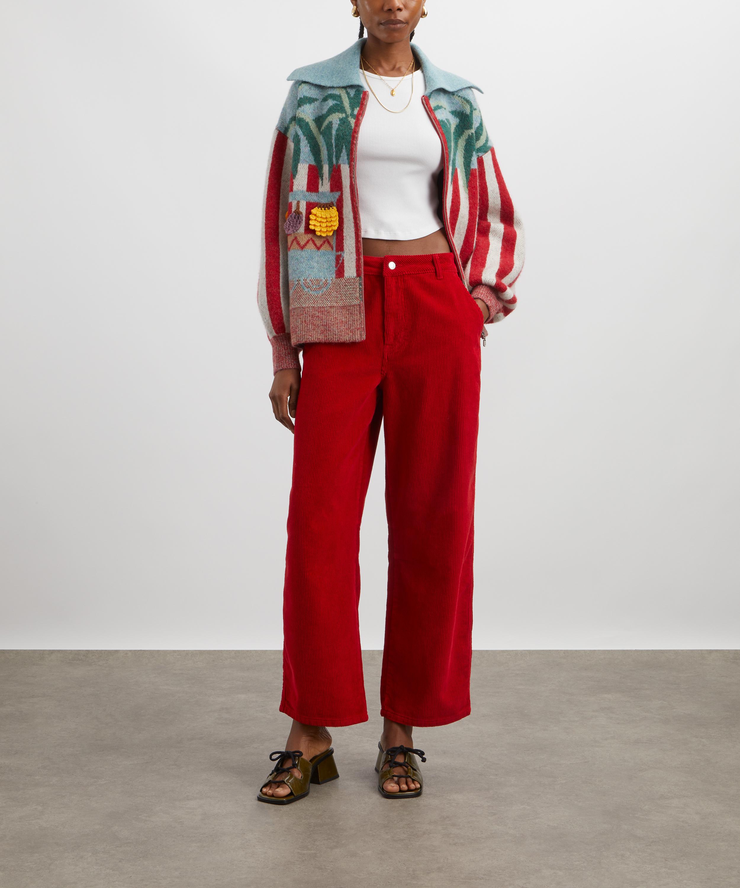 ALÉMAIS - Adam Lester Fruit Cart Appliqué Cardigan image number 1
