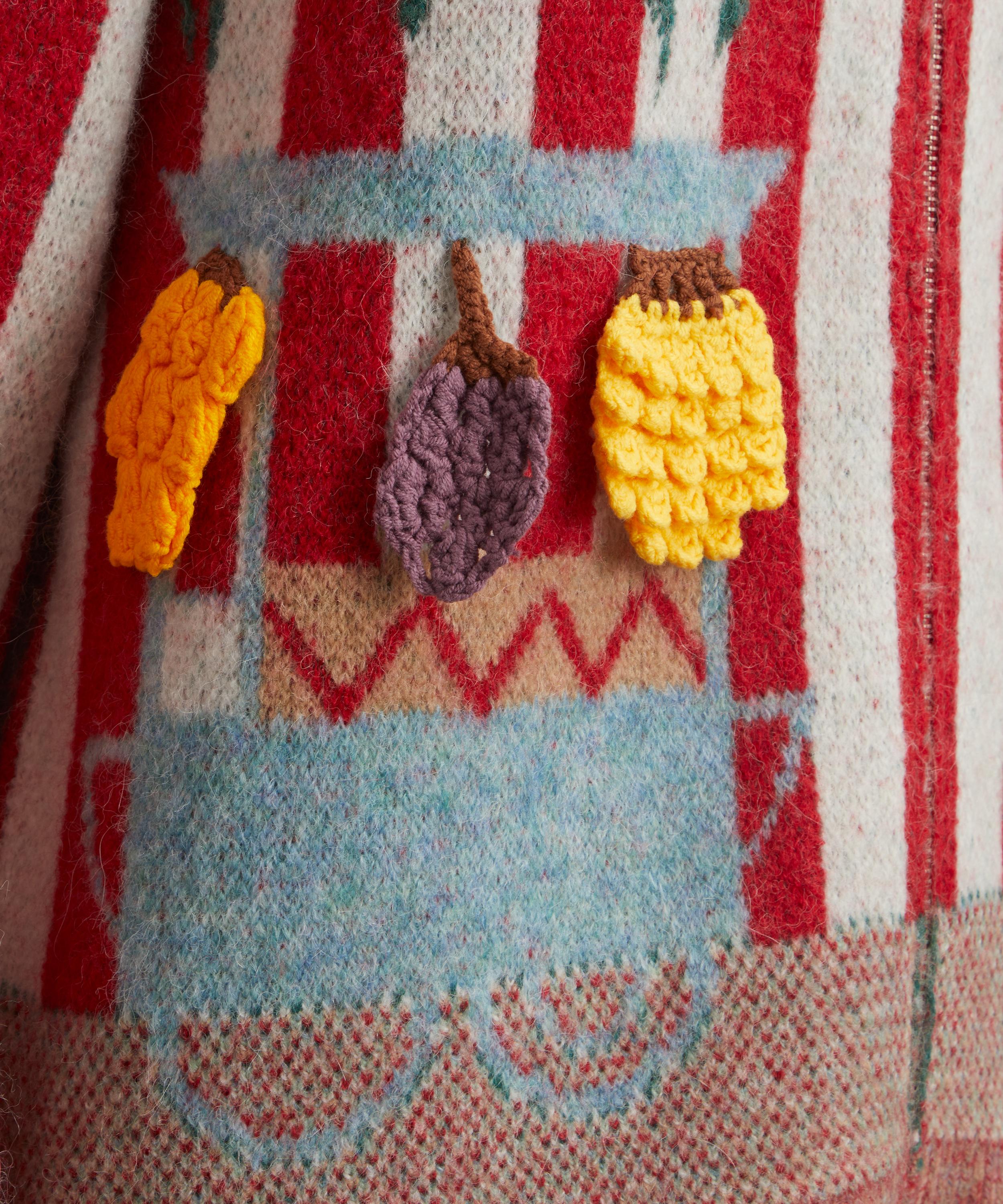 ALÉMAIS - Adam Lester Fruit Cart Appliqué Cardigan image number 4