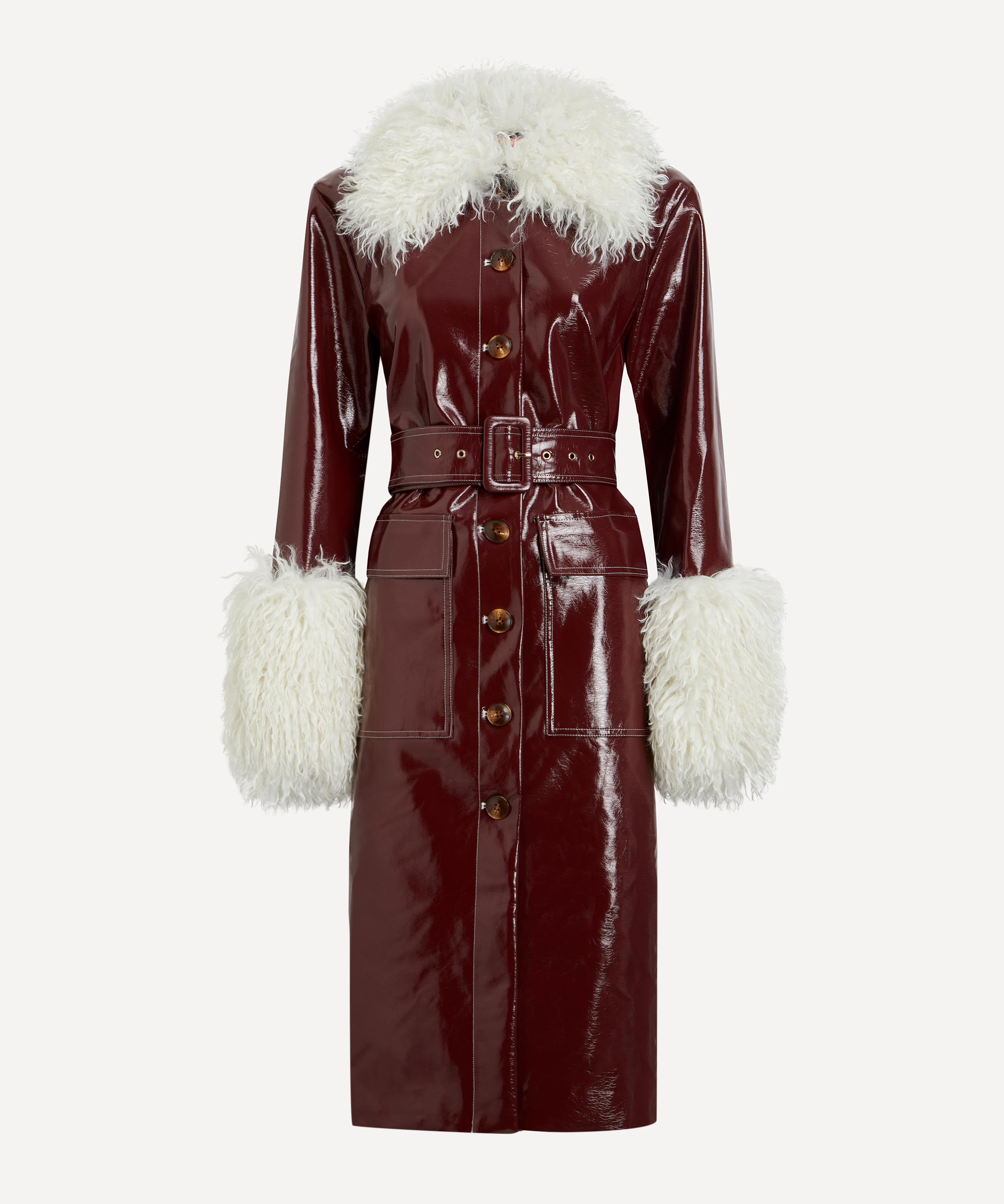 KITRI - Simone Burgundy Vinyl Coat 