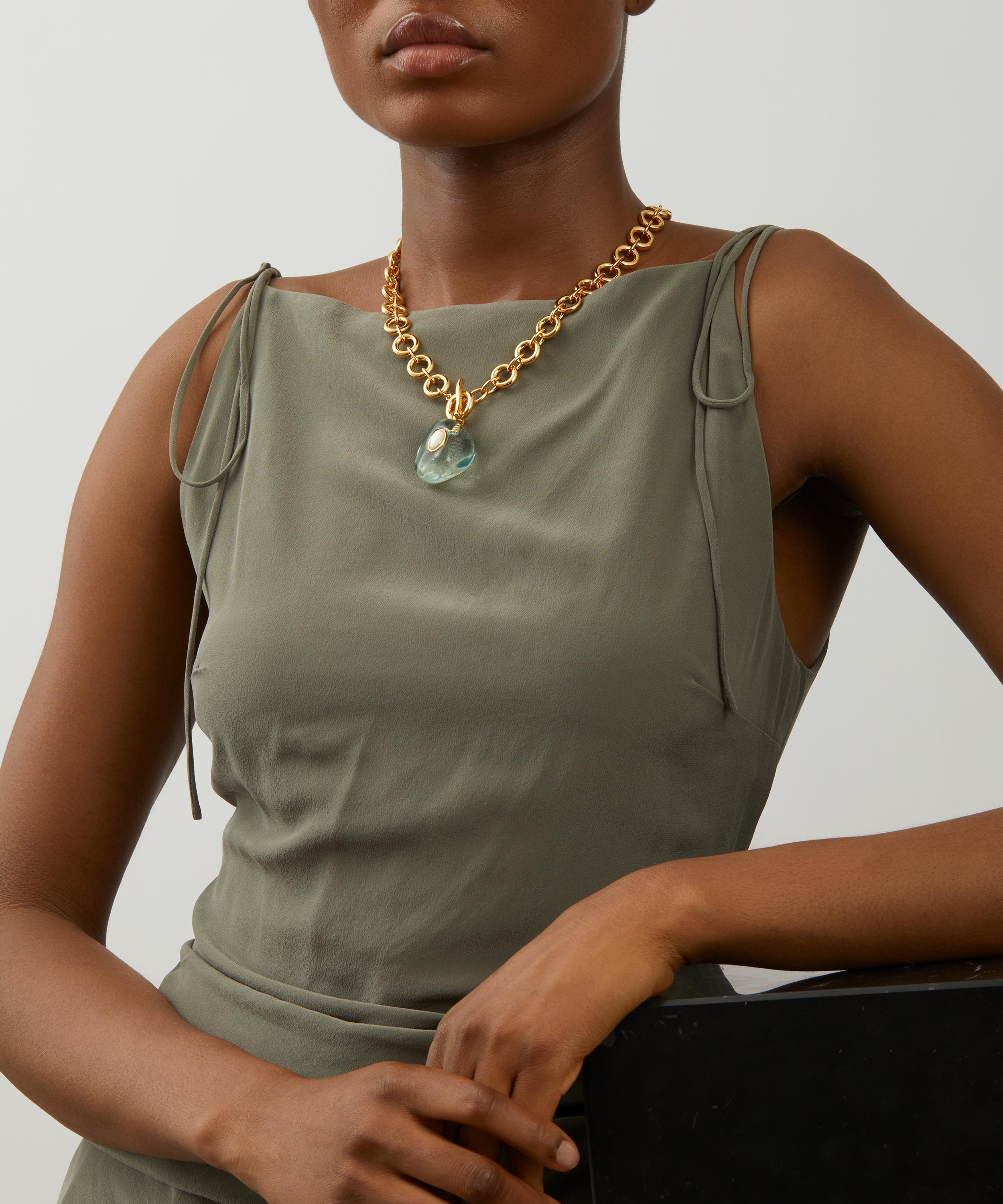 Lizzie Fortunato - Gold-Plated Meteor Pendant Necklace image number 1