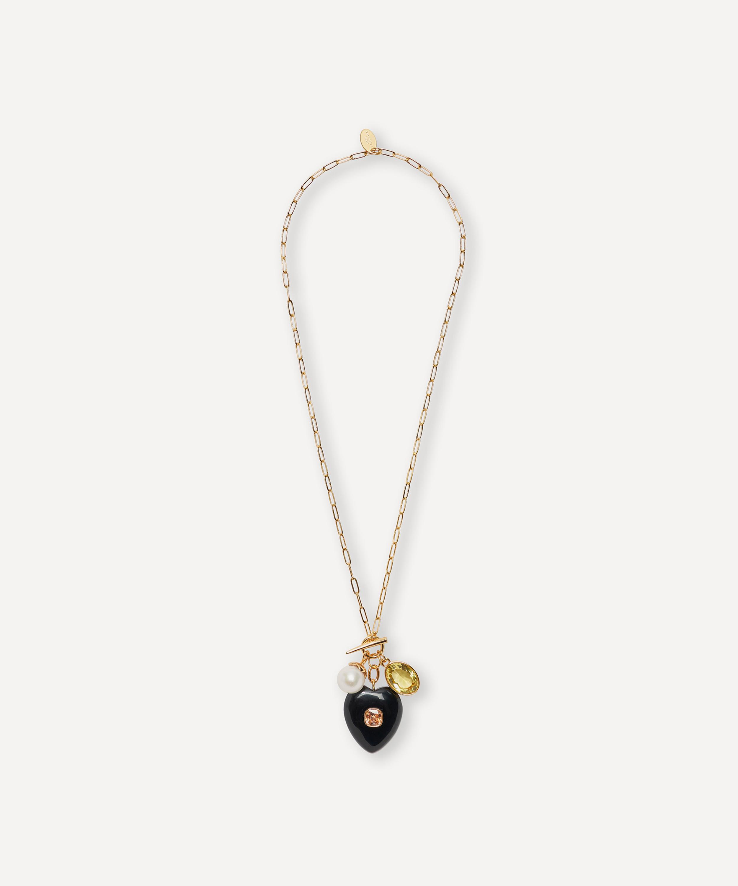 Lizzie Fortunato - Gold-Plated Eugenia Heart Lariat Necklace image number 0