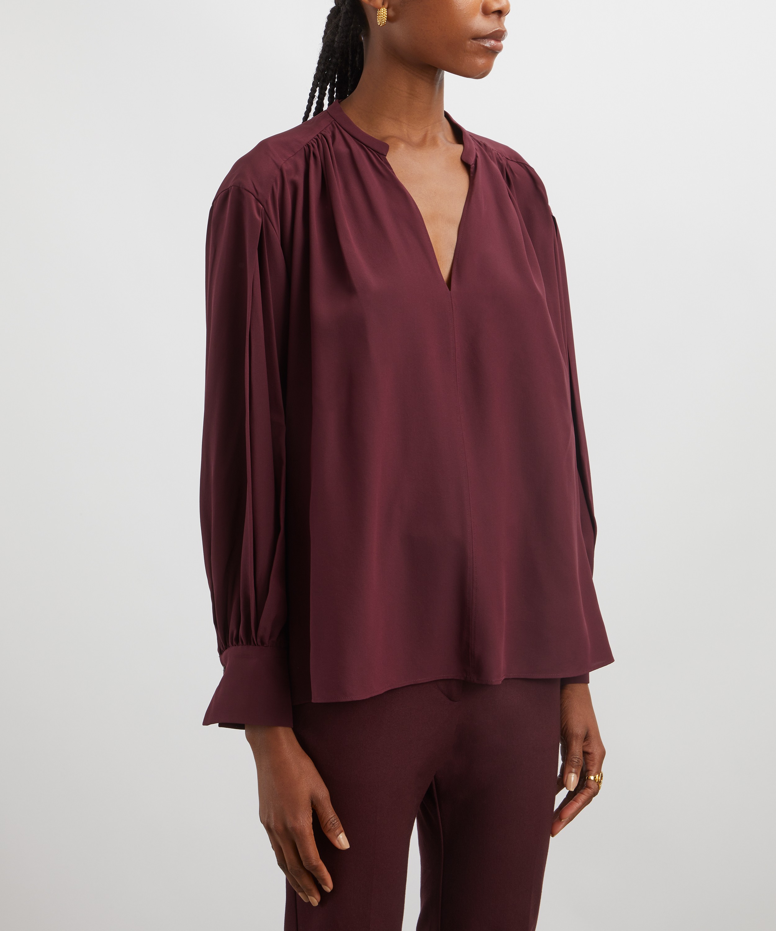 Joseph - Silk Crepe de Chine Blondel Blouse image number 2