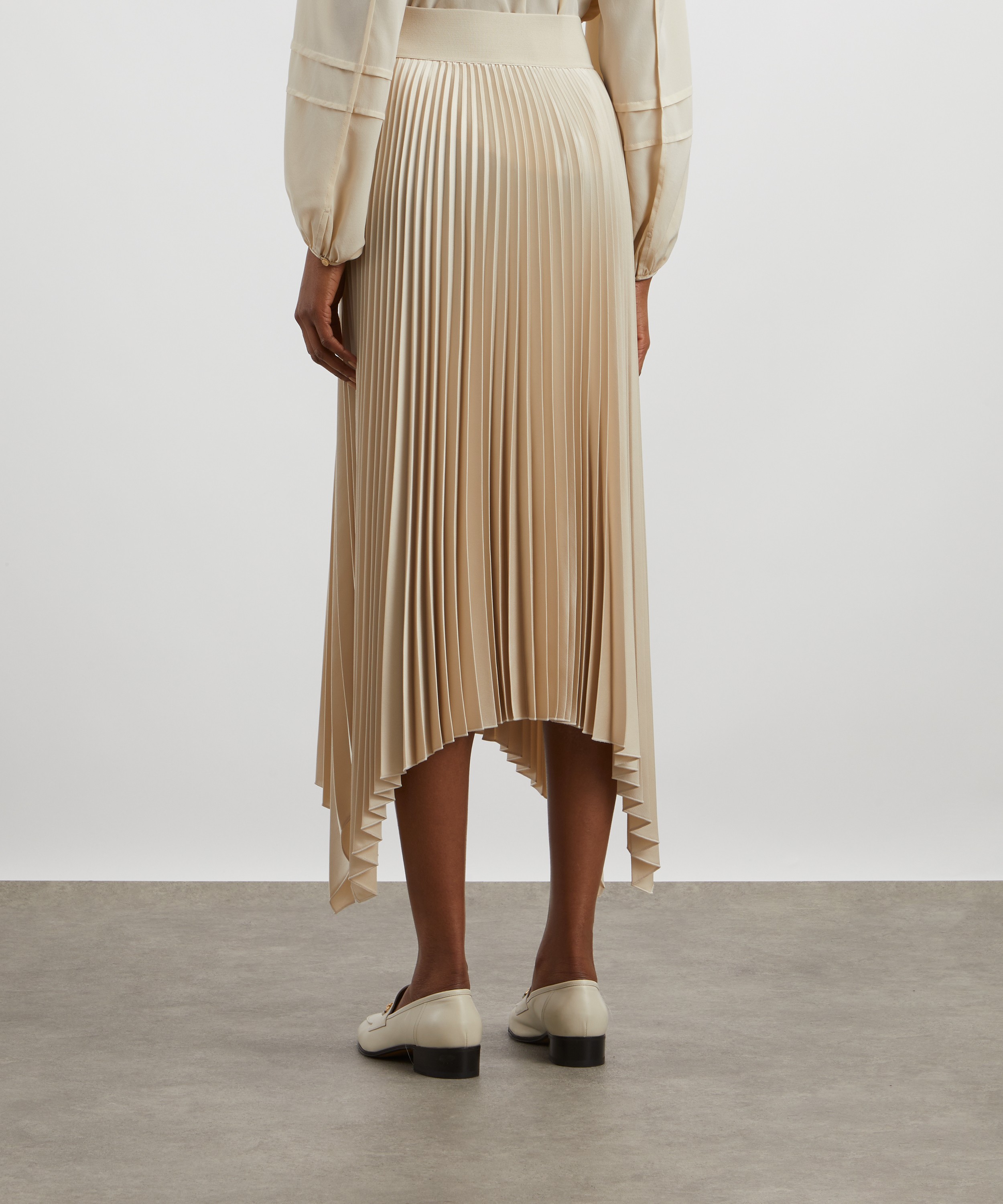 Joseph - Oat Knit Weave Plissé Ade Skirt image number 3