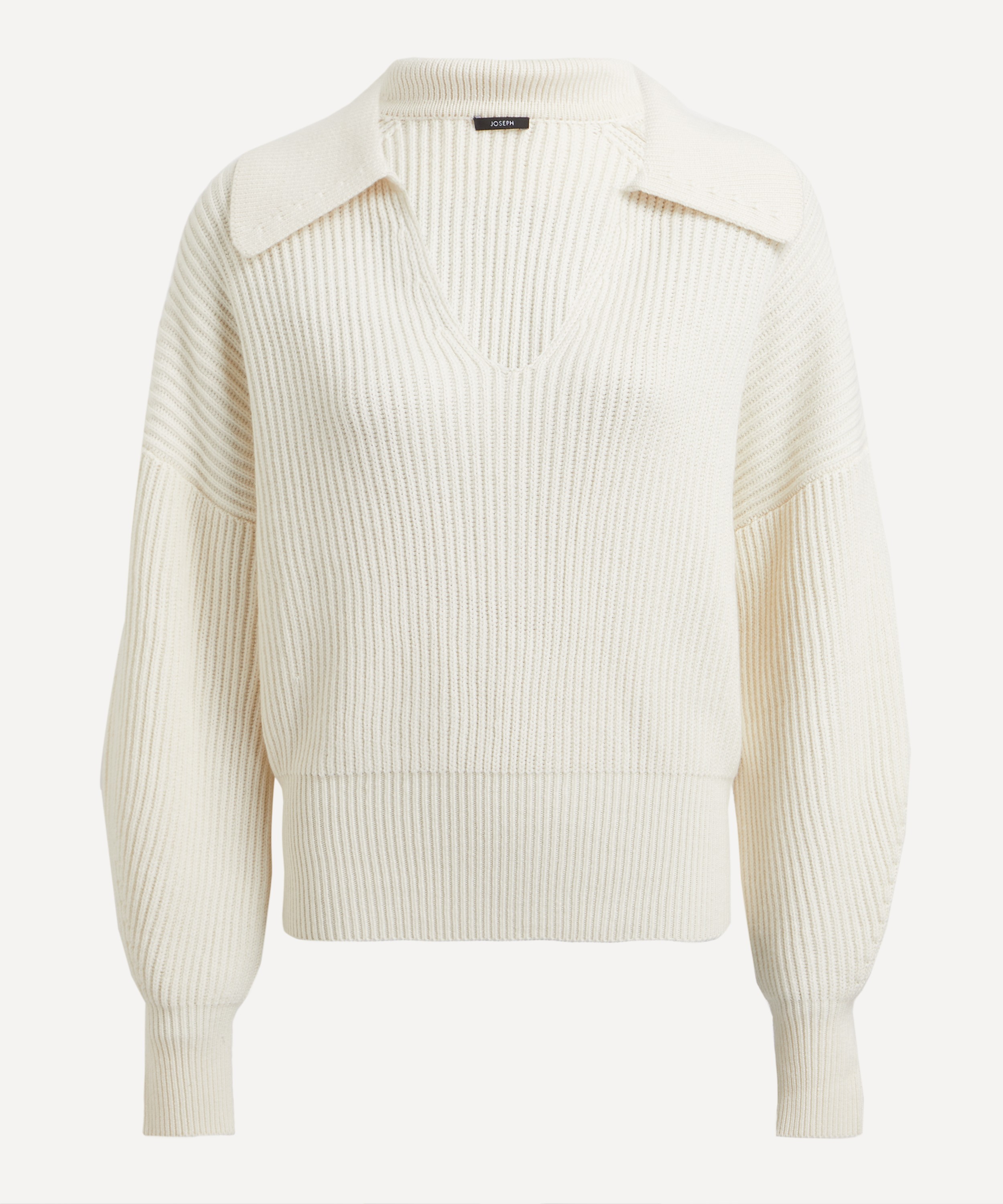 Joseph - Light Cardigan Stitch Open Neck Jumper