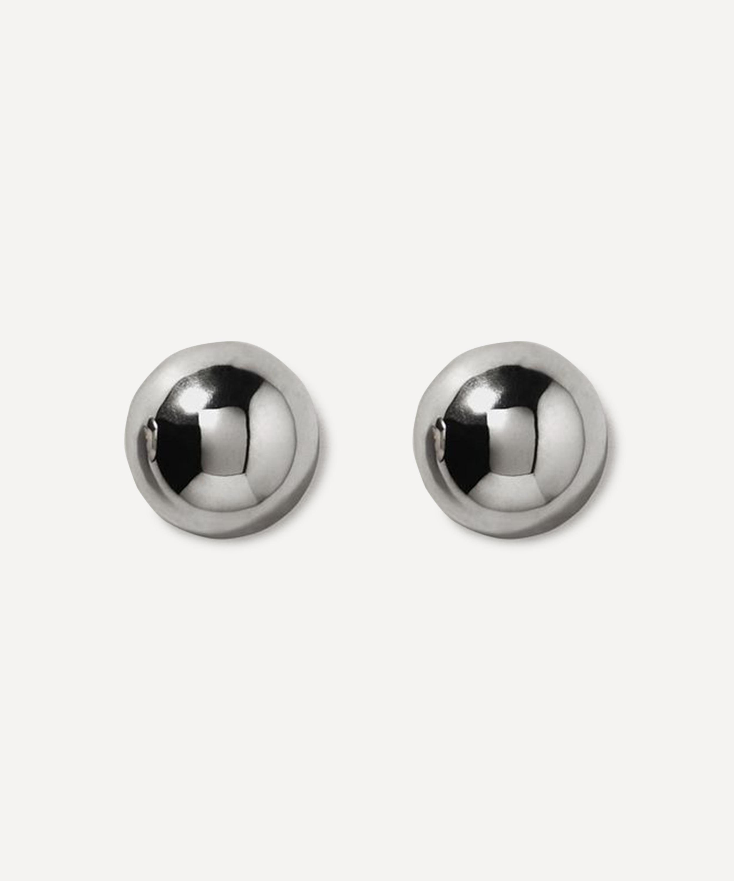 Annika Inez - Sterling Silver Large Hemisphere Earrings image number 0