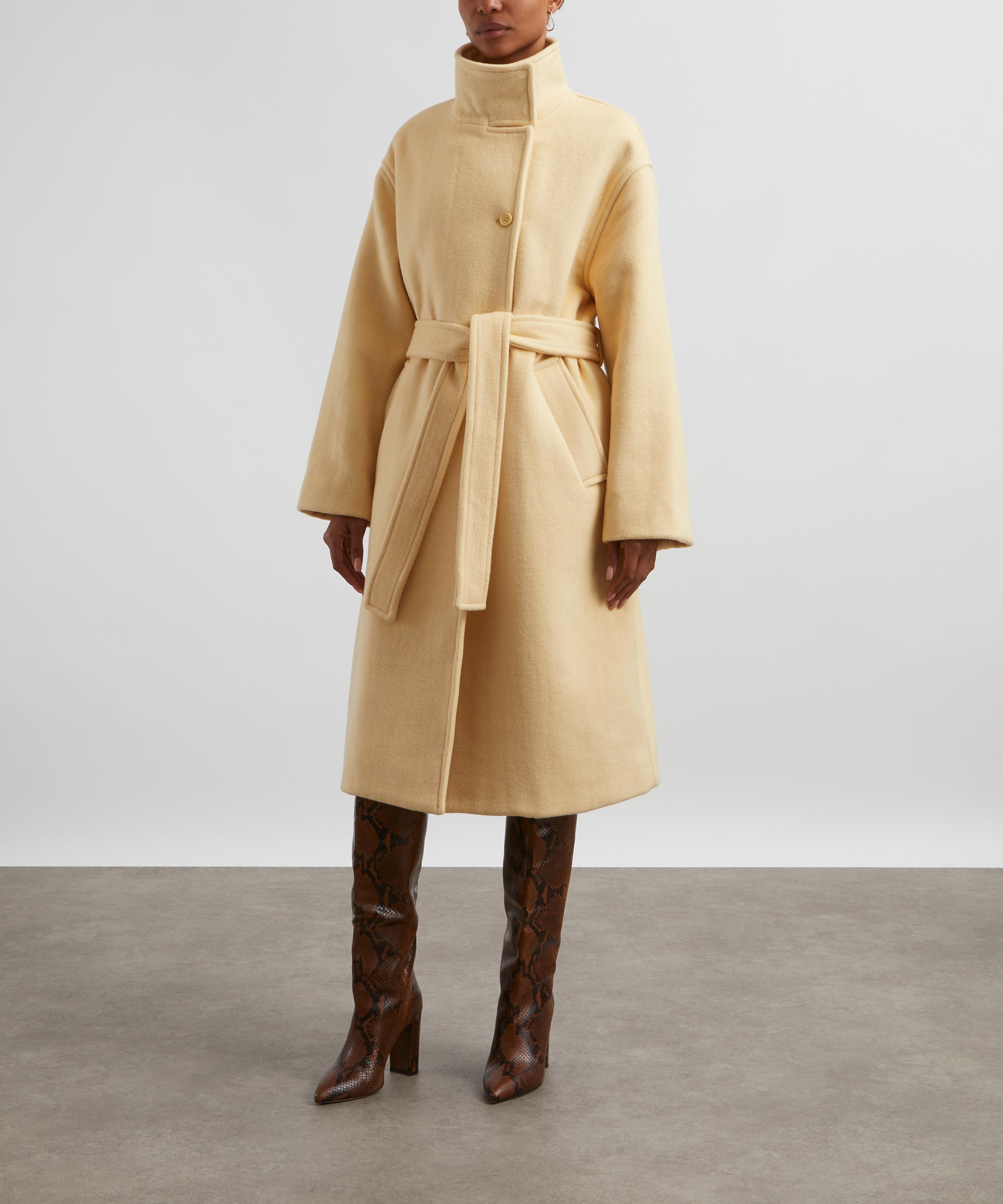 Stine Goya - Long Sleeve High Collar Butter Milk Coat  image number 2