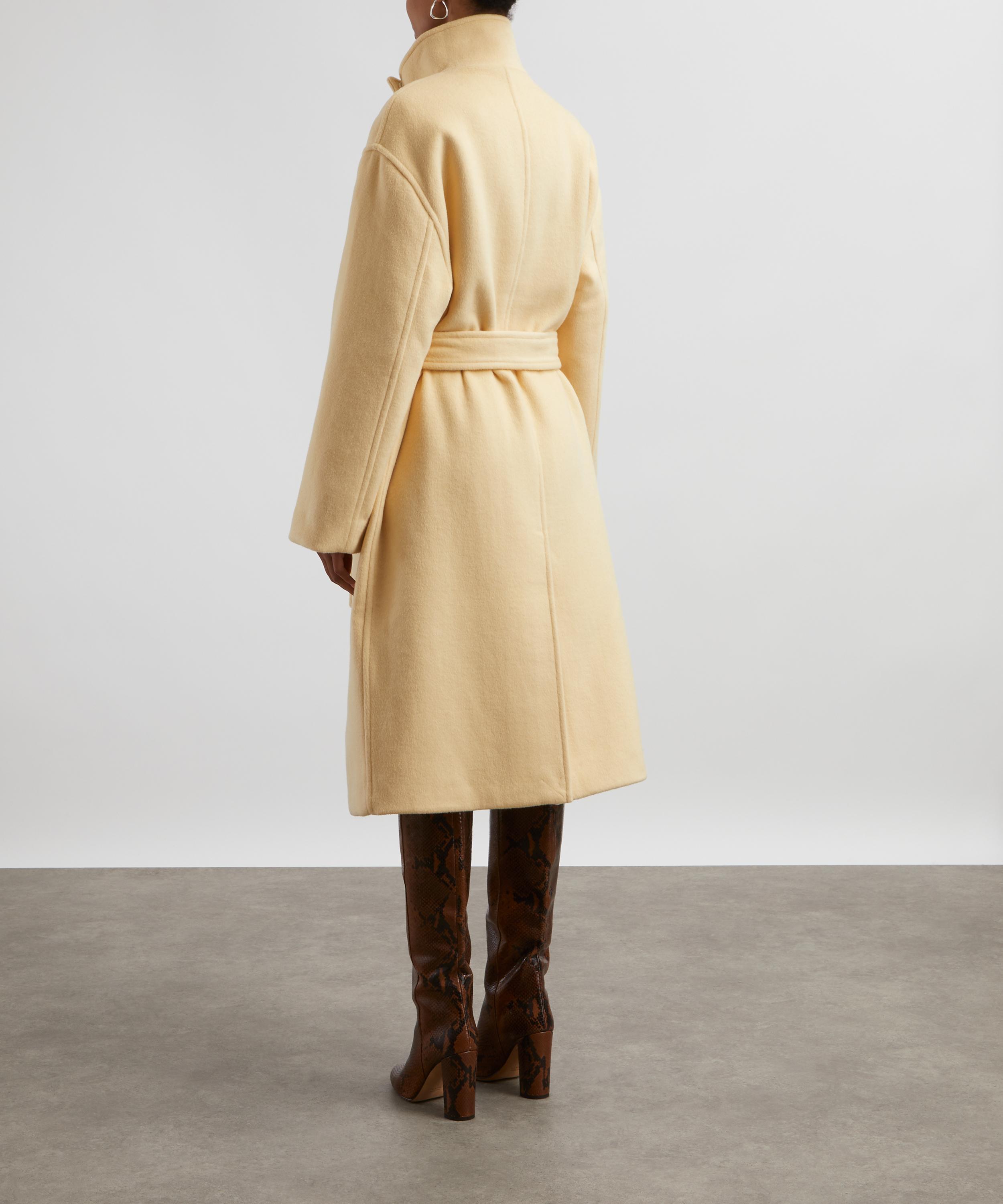 Stine Goya - Long Sleeve High Collar Butter Milk Coat  image number 3