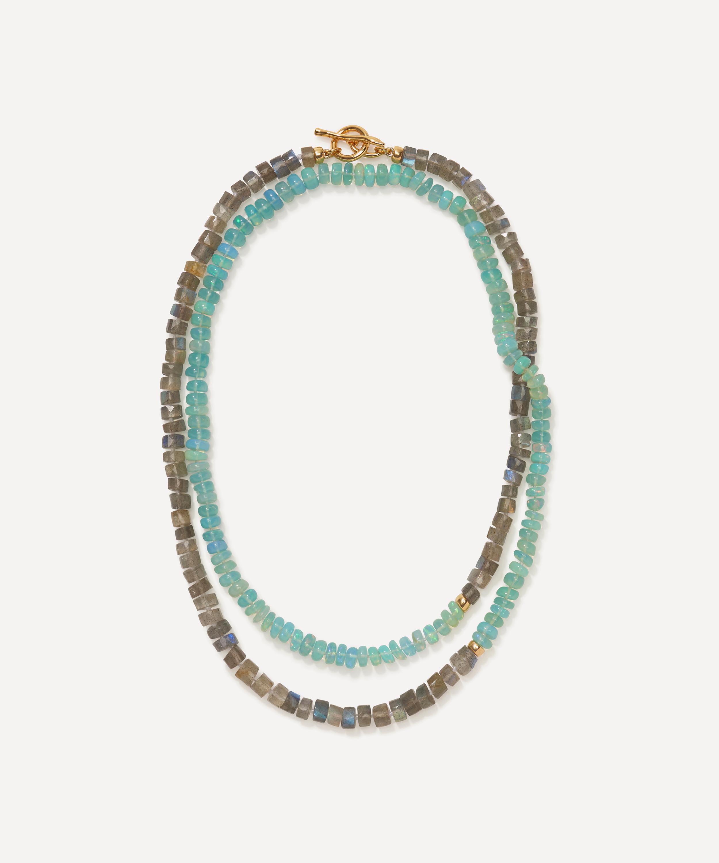 Lizzie Fortunato - Gold-Plated Sea Grass Bead Necklace image number 0