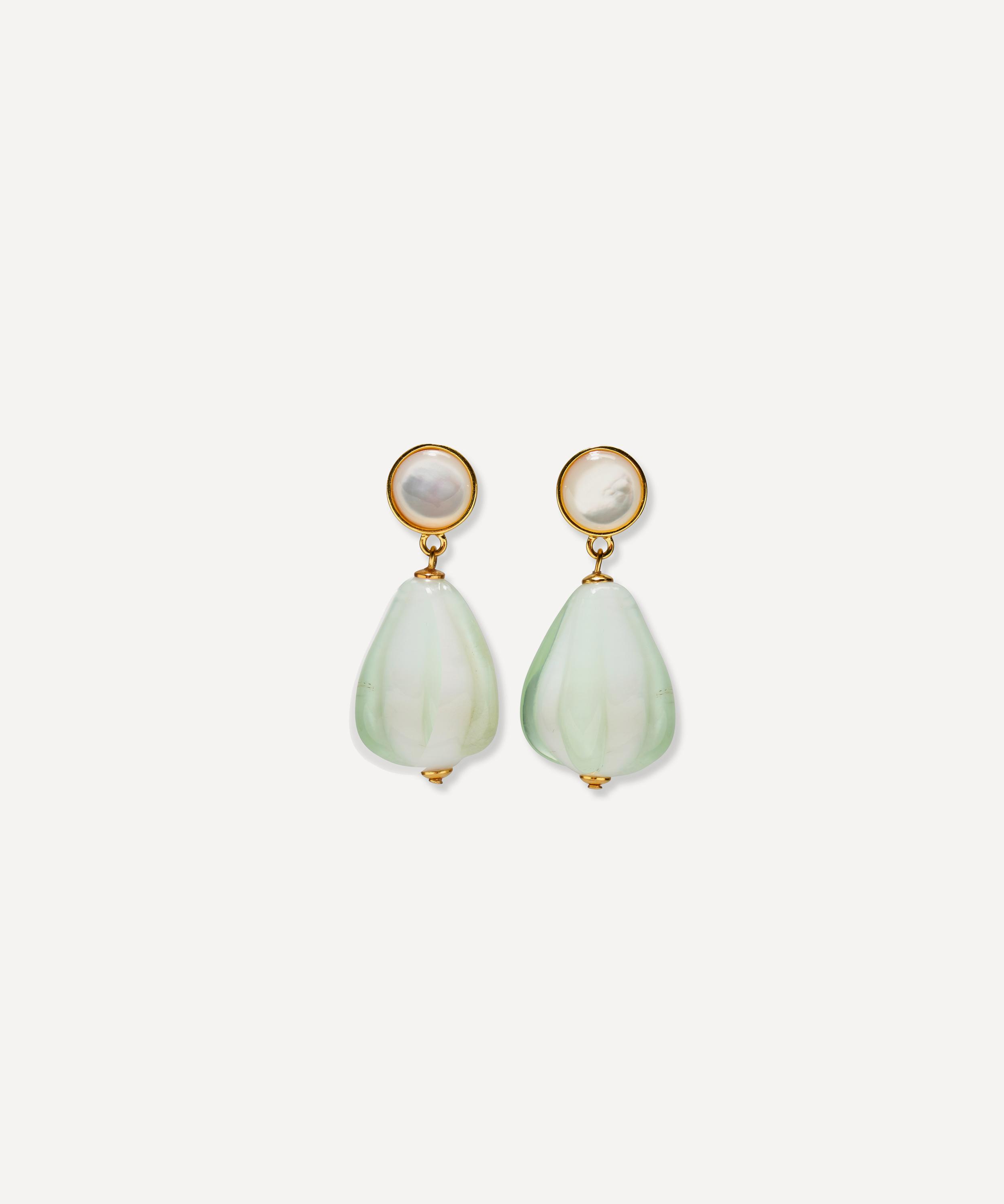 Lizzie Fortunato - Gold-Plated Sea Bean Drop Earrings