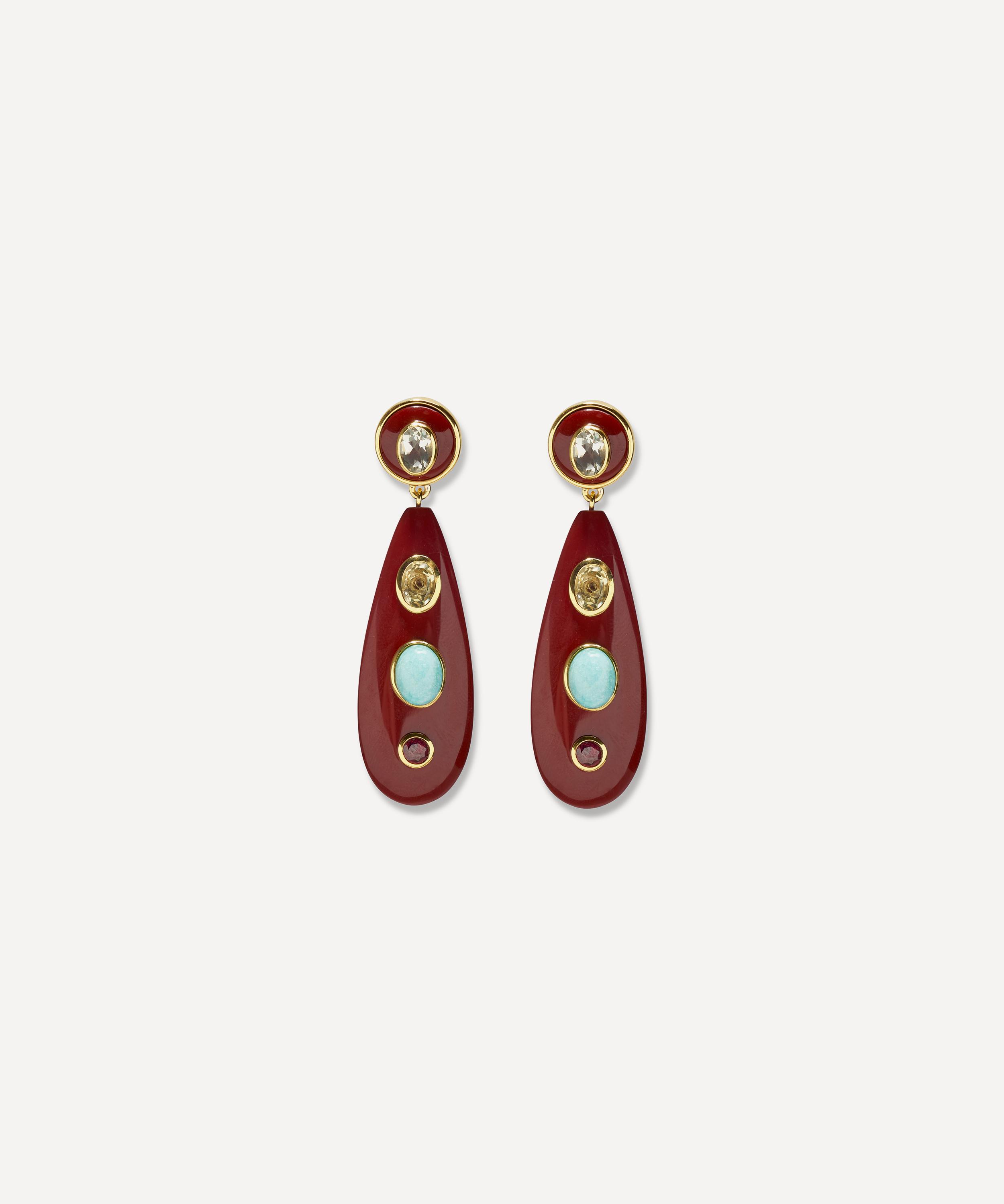 Lizzie Fortunato - Gold-Plated Torre Drop Earrings