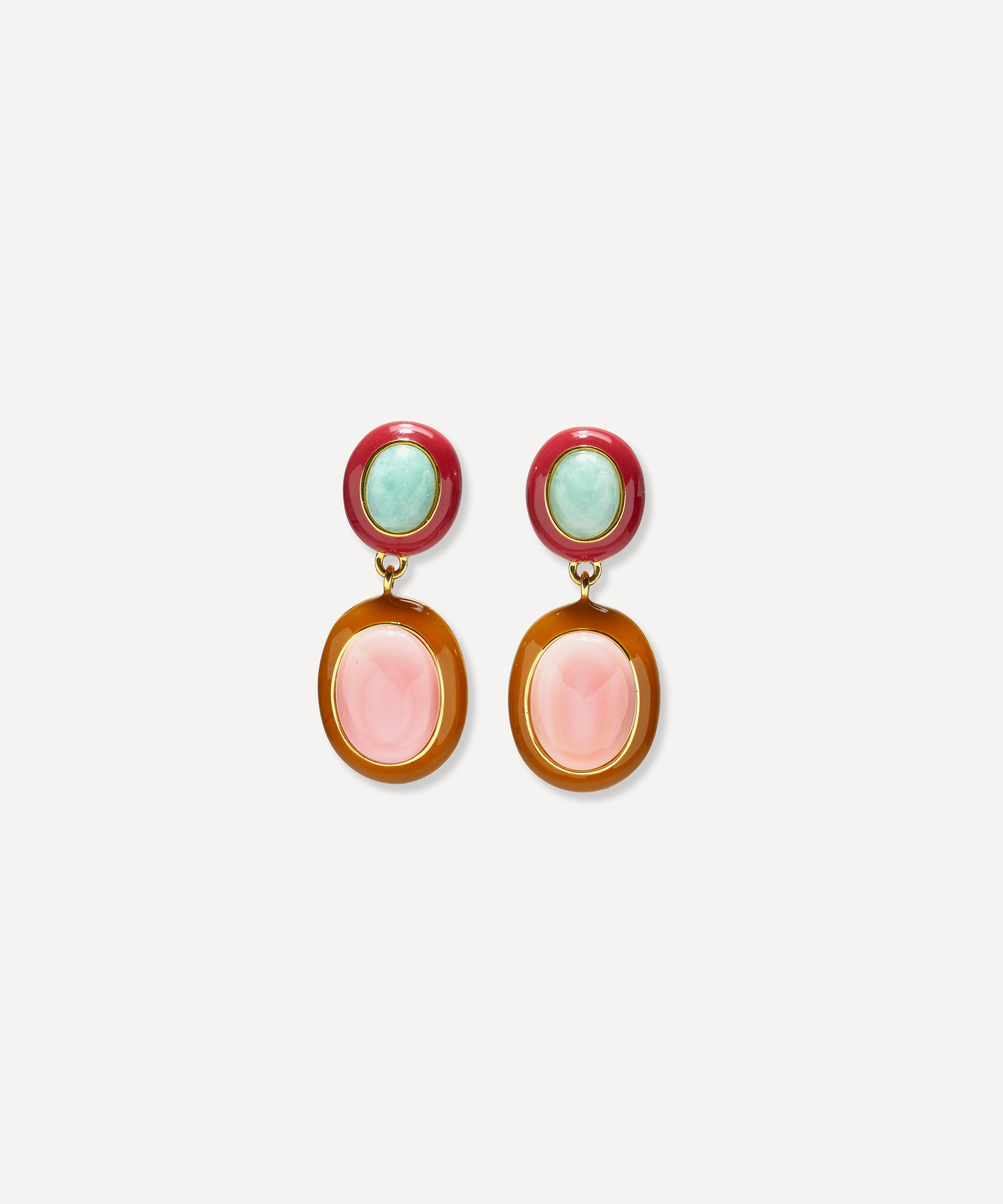 Lizzie Fortunato - Gold-Plated Papaya Drop Earrings image number 0