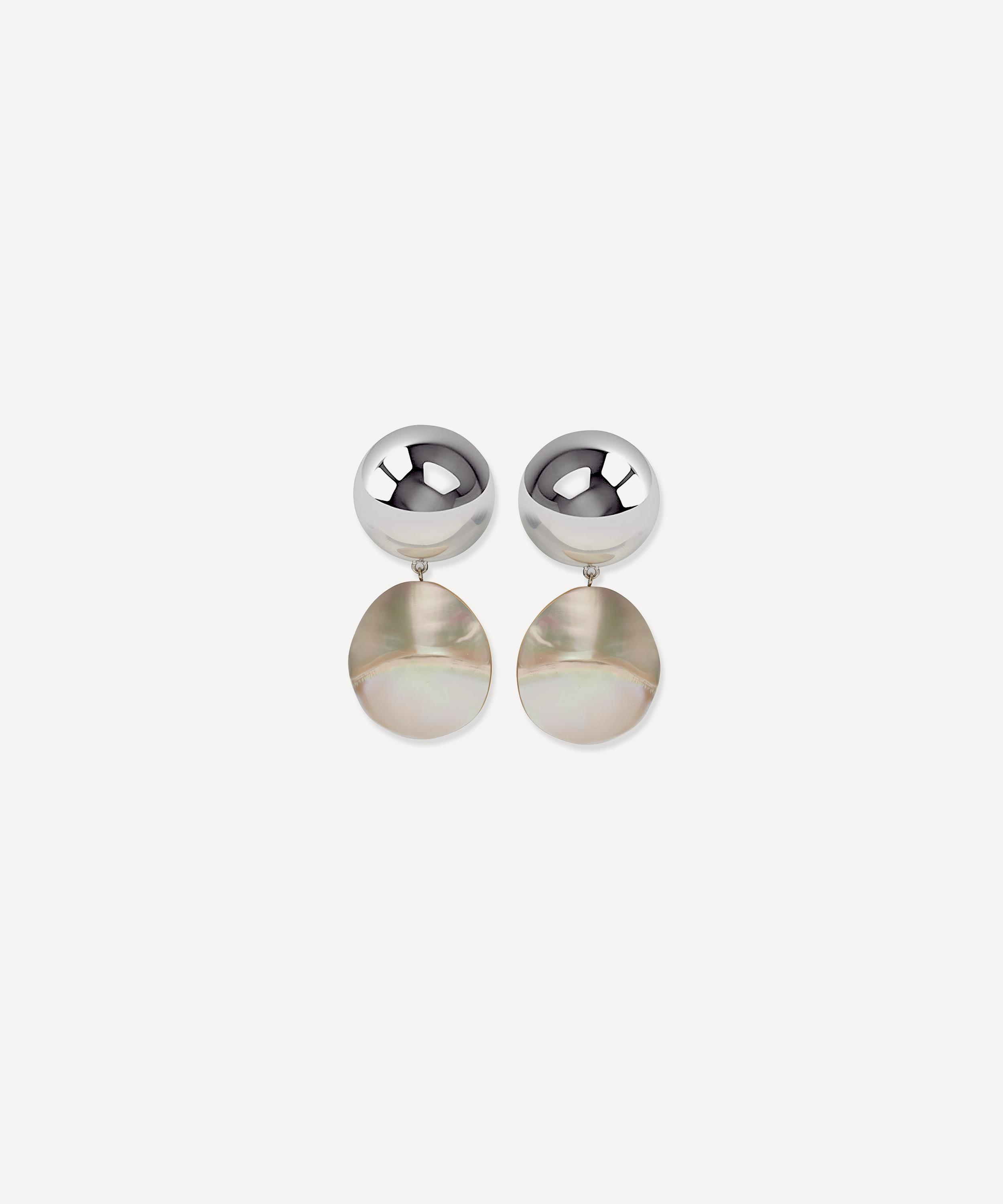 Lizzie Fortunato - Silver-Plated Rodan Pearl Drop Earrings image number 0