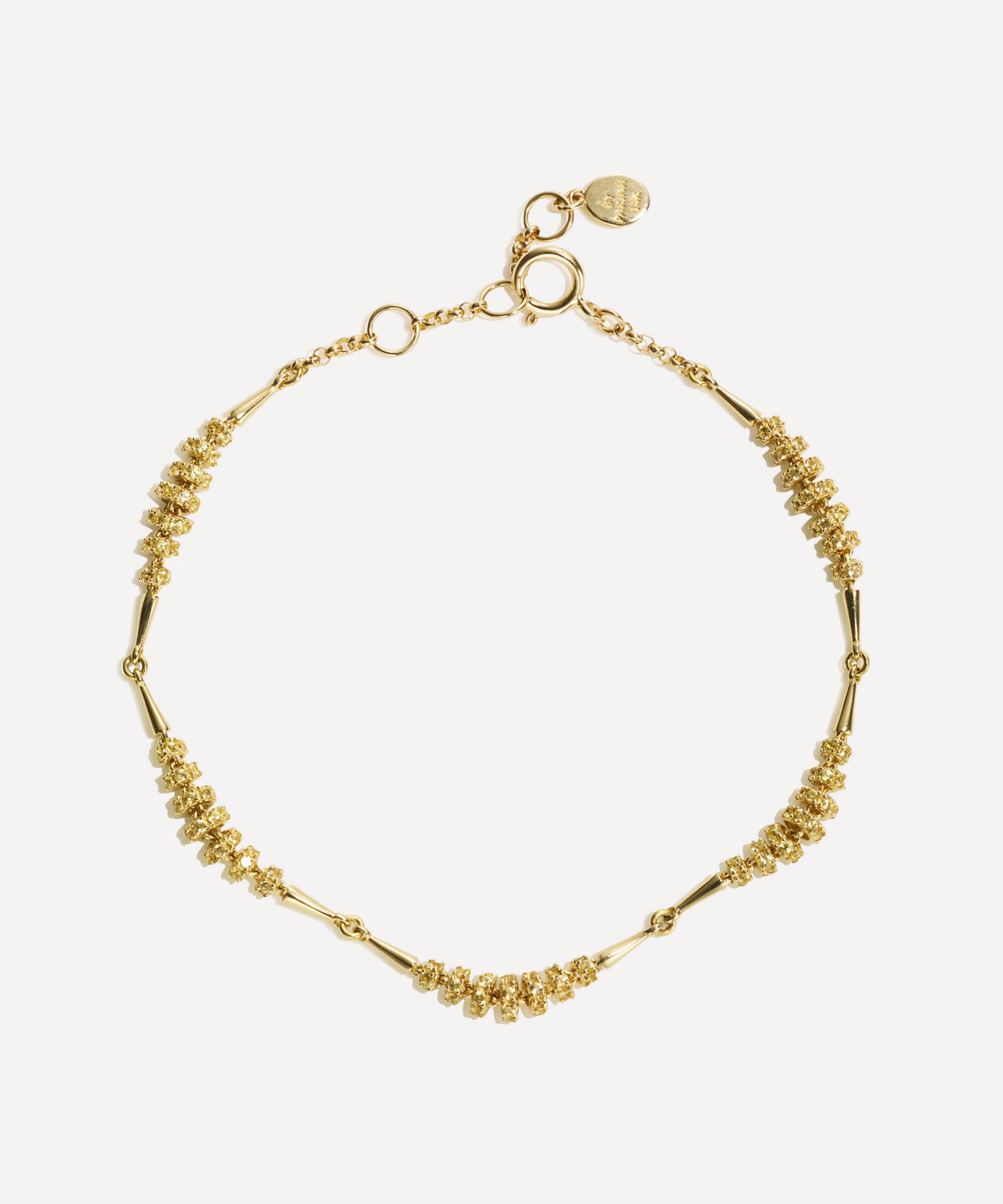 By Pariah - 14ct Gold Helix Tennis Bracelet image number 0