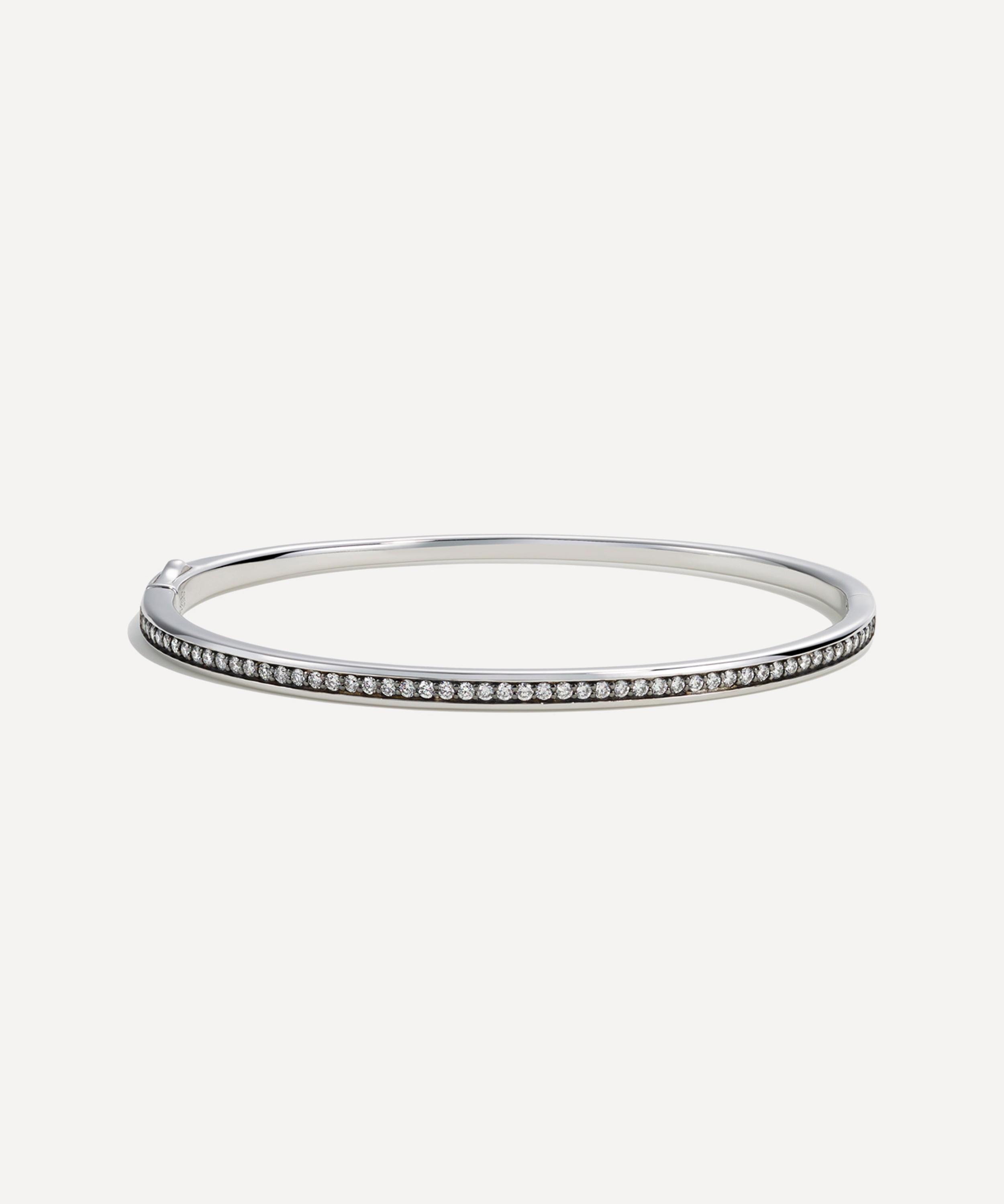 By Pariah - Sterling Silver Classic Diamond Bangle image number 0