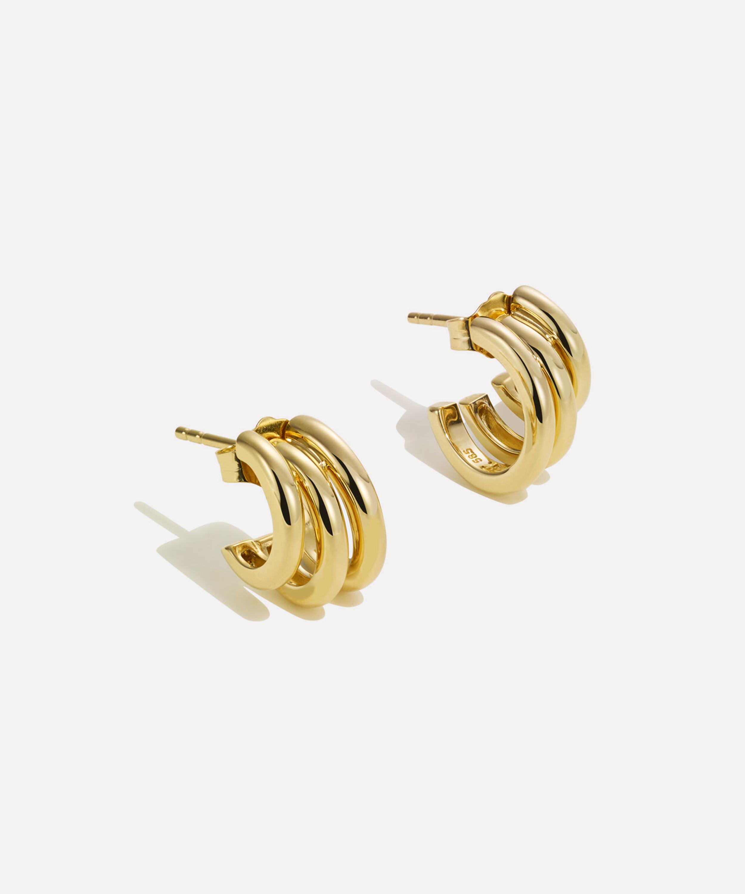 By Pariah - 14ct Gold Classic Earring Stack image number 0