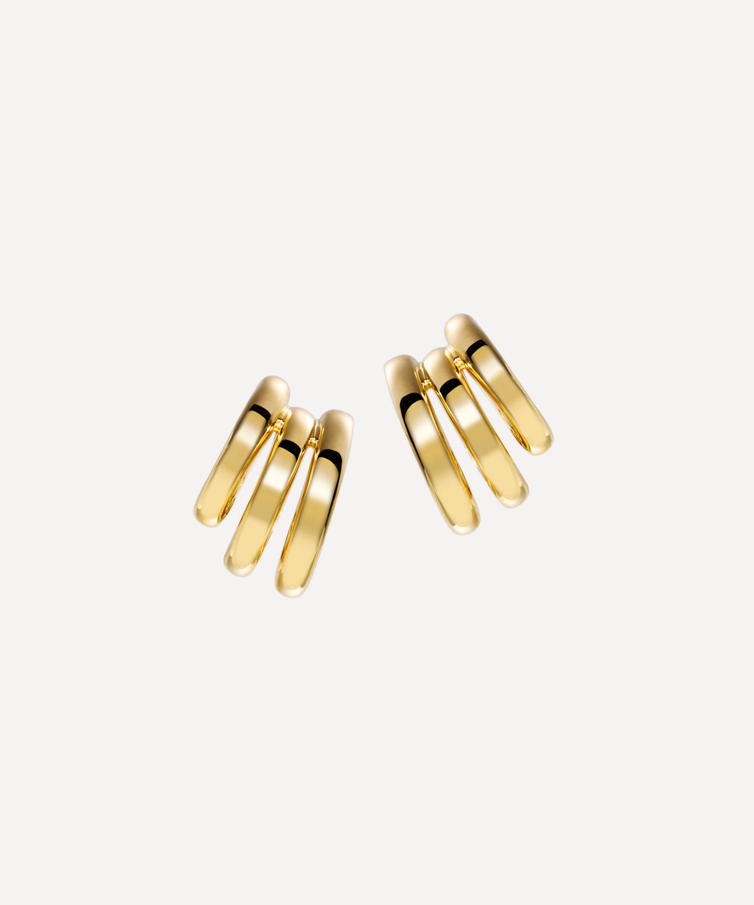 By Pariah - 14ct Gold Classic Earring Stack image number 2
