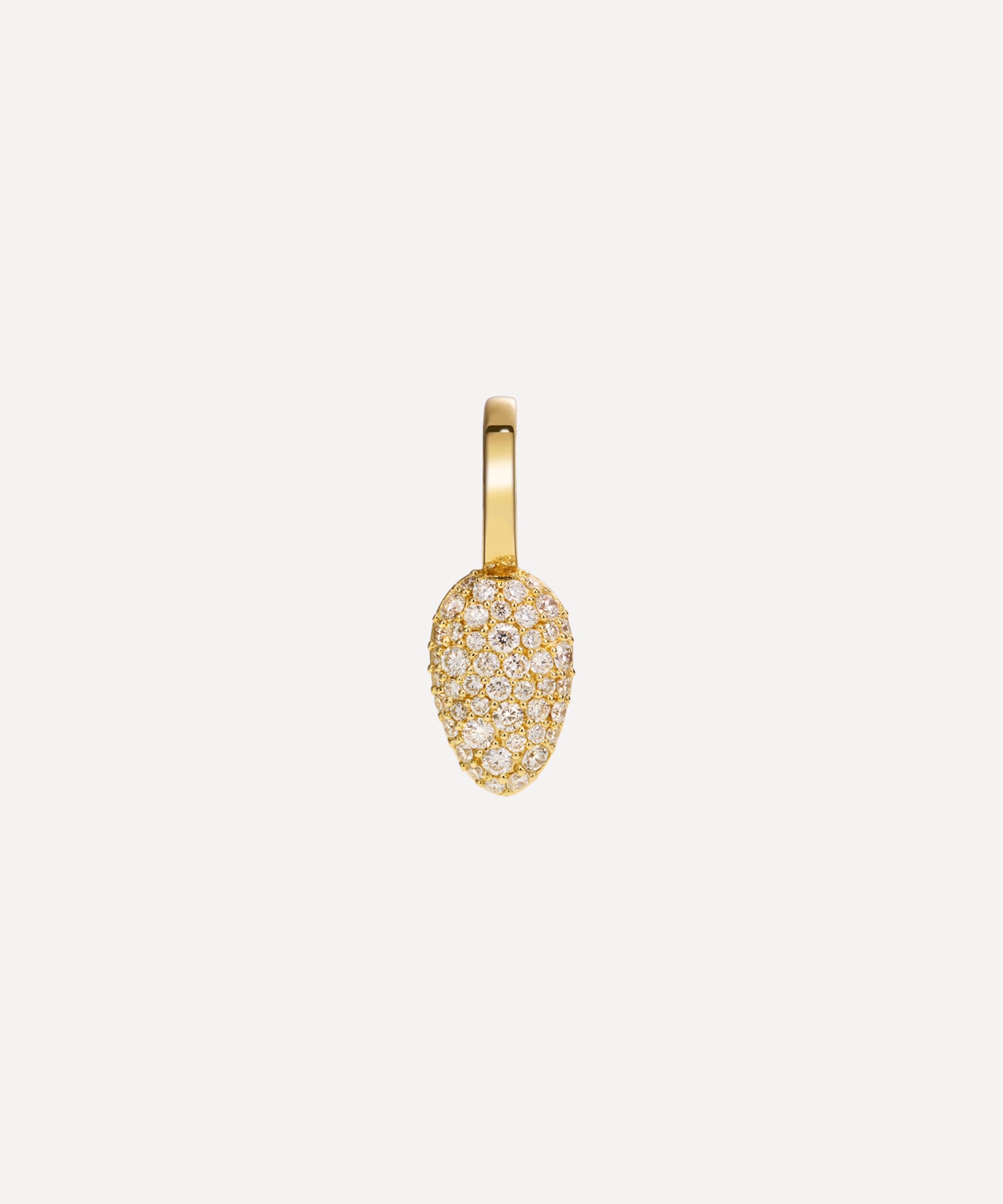 By Pariah - 14ct Gold Diamond Pip Pendant image number 0