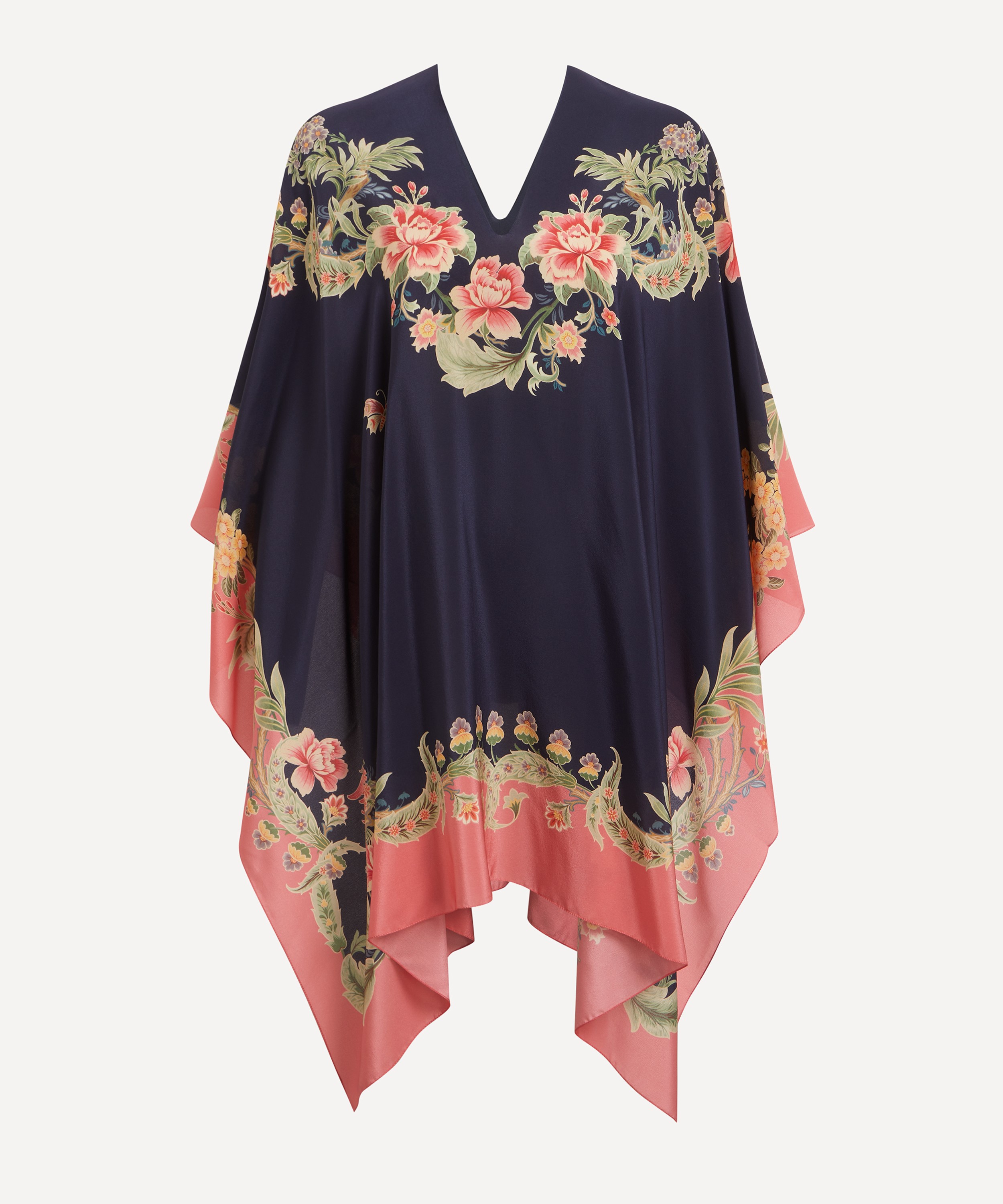 Etro - Printed Silk Poncho image number 0