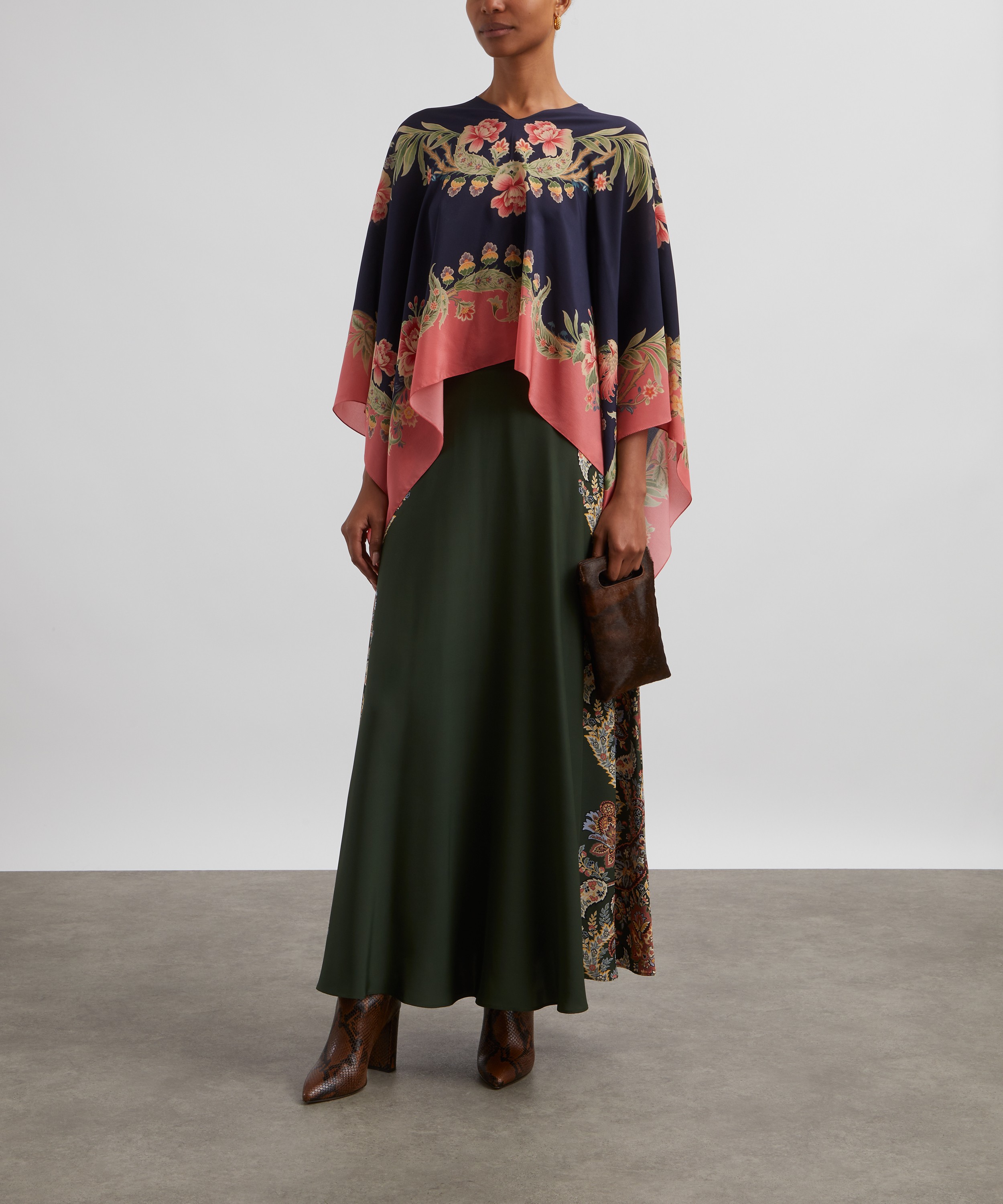 Etro - Printed Silk Poncho image number 1