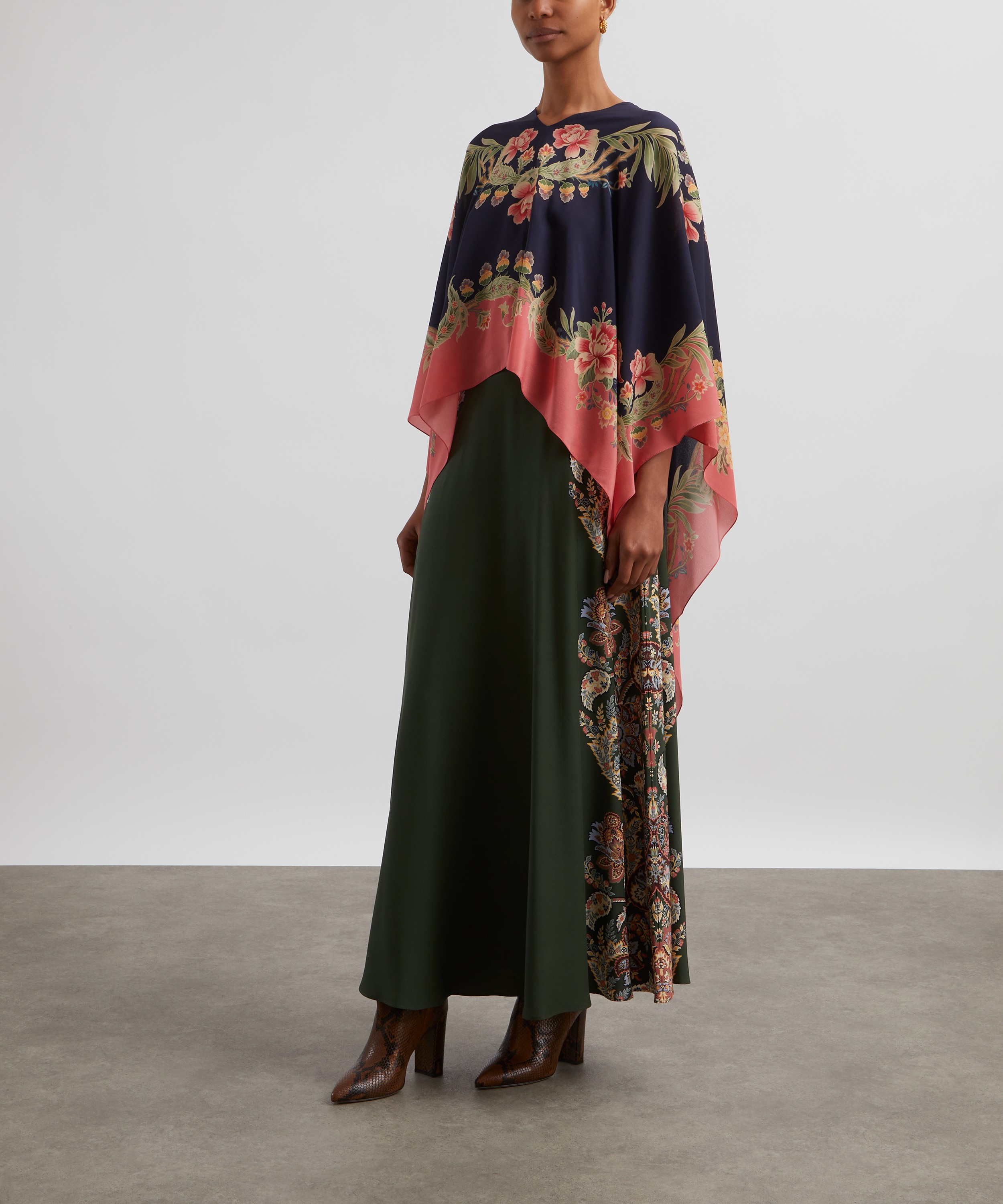 Etro - Printed Silk Poncho image number 2