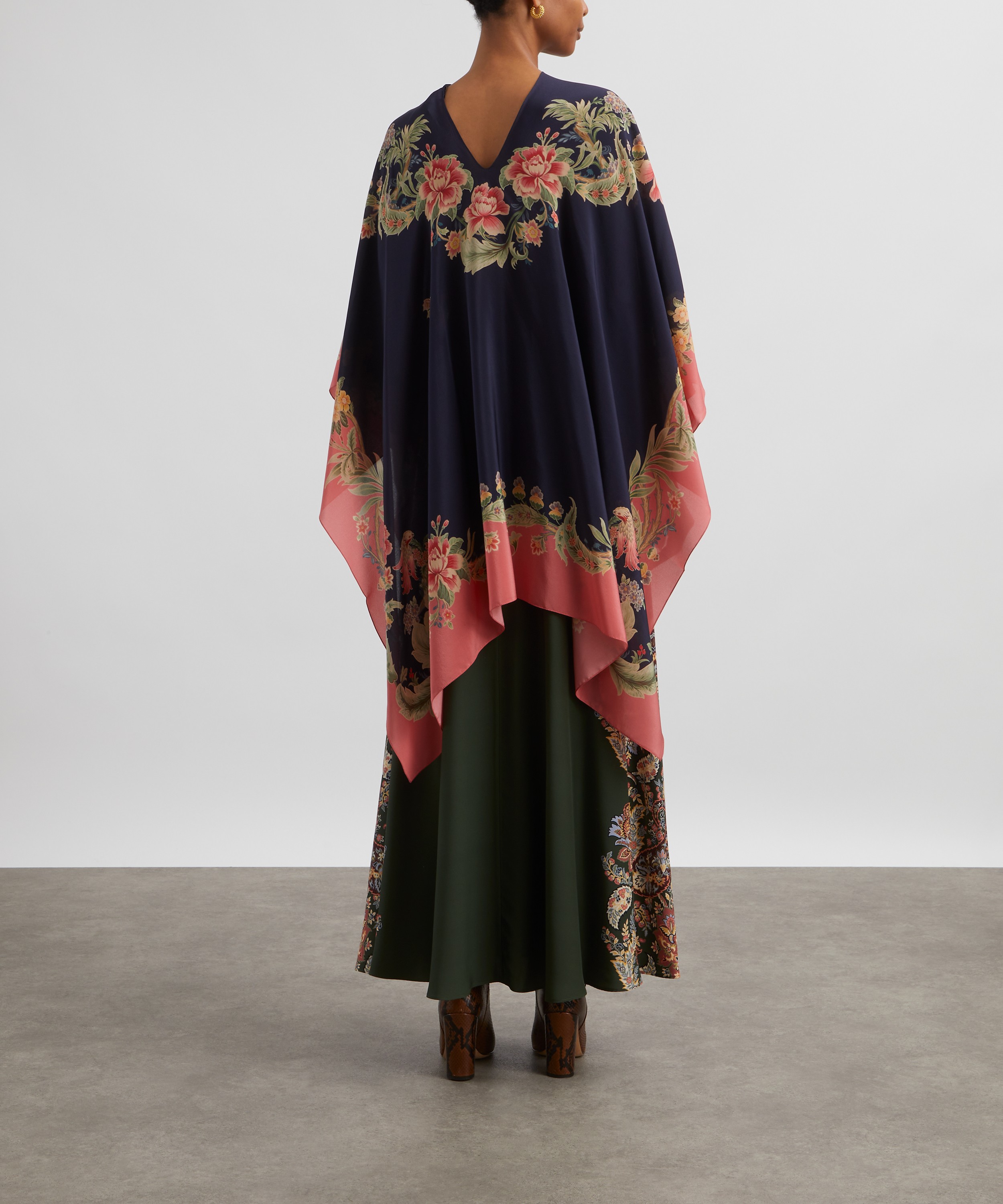 Etro - Printed Silk Poncho image number 3