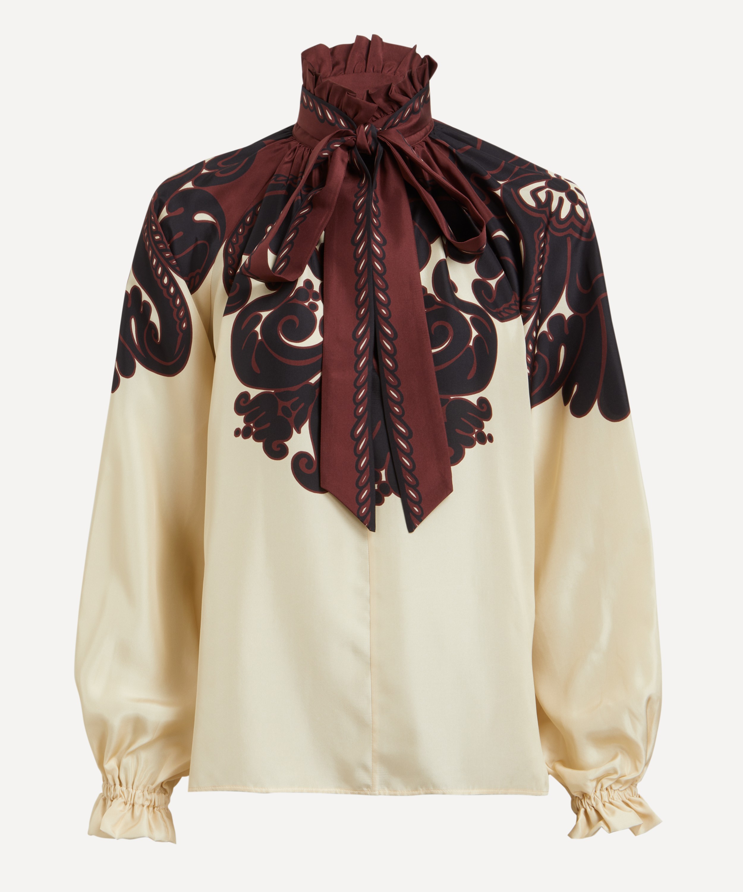 La DoubleJ - Cerere Silk Twill Blouse in Corsini Placée image number 0