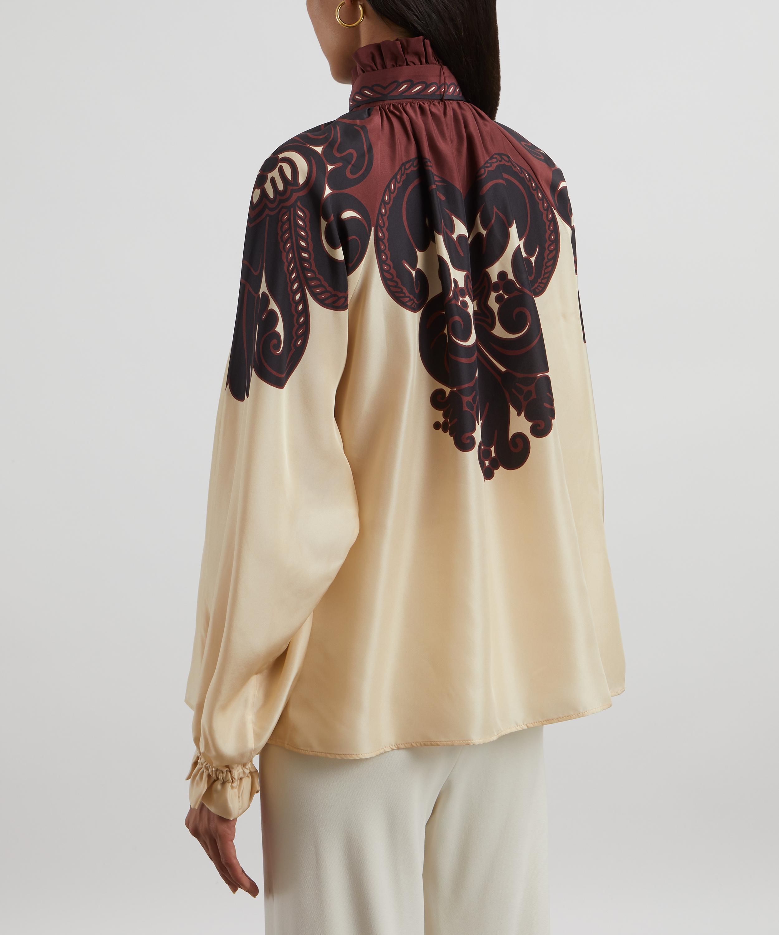 La DoubleJ - Cerere Silk Twill Blouse in Corsini Placée image number 3