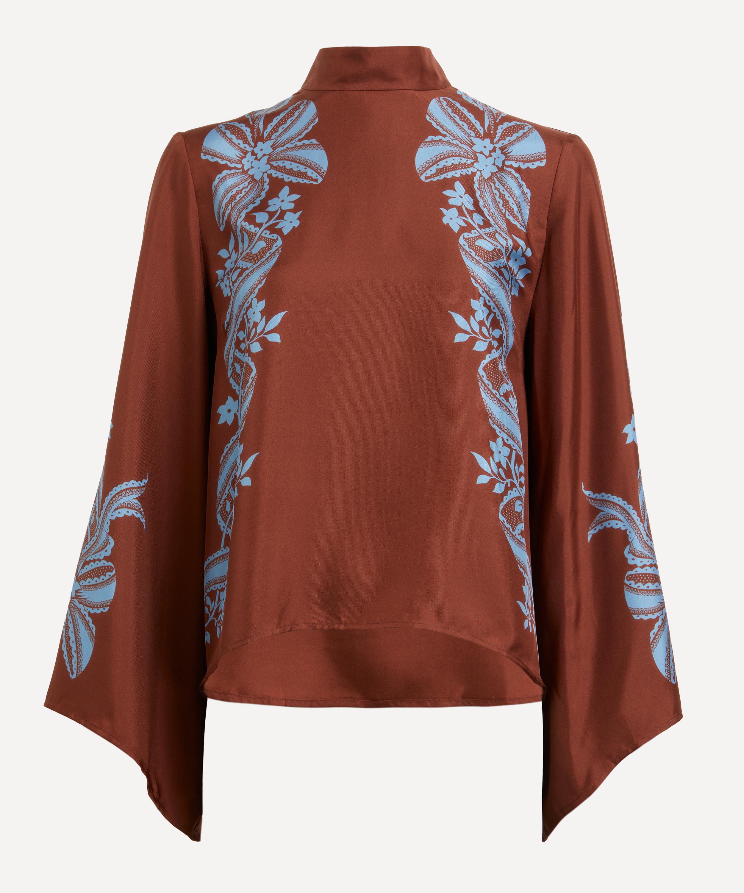 La DoubleJ - Make An Exit Silk Twill Blouse in Signoria Placée 