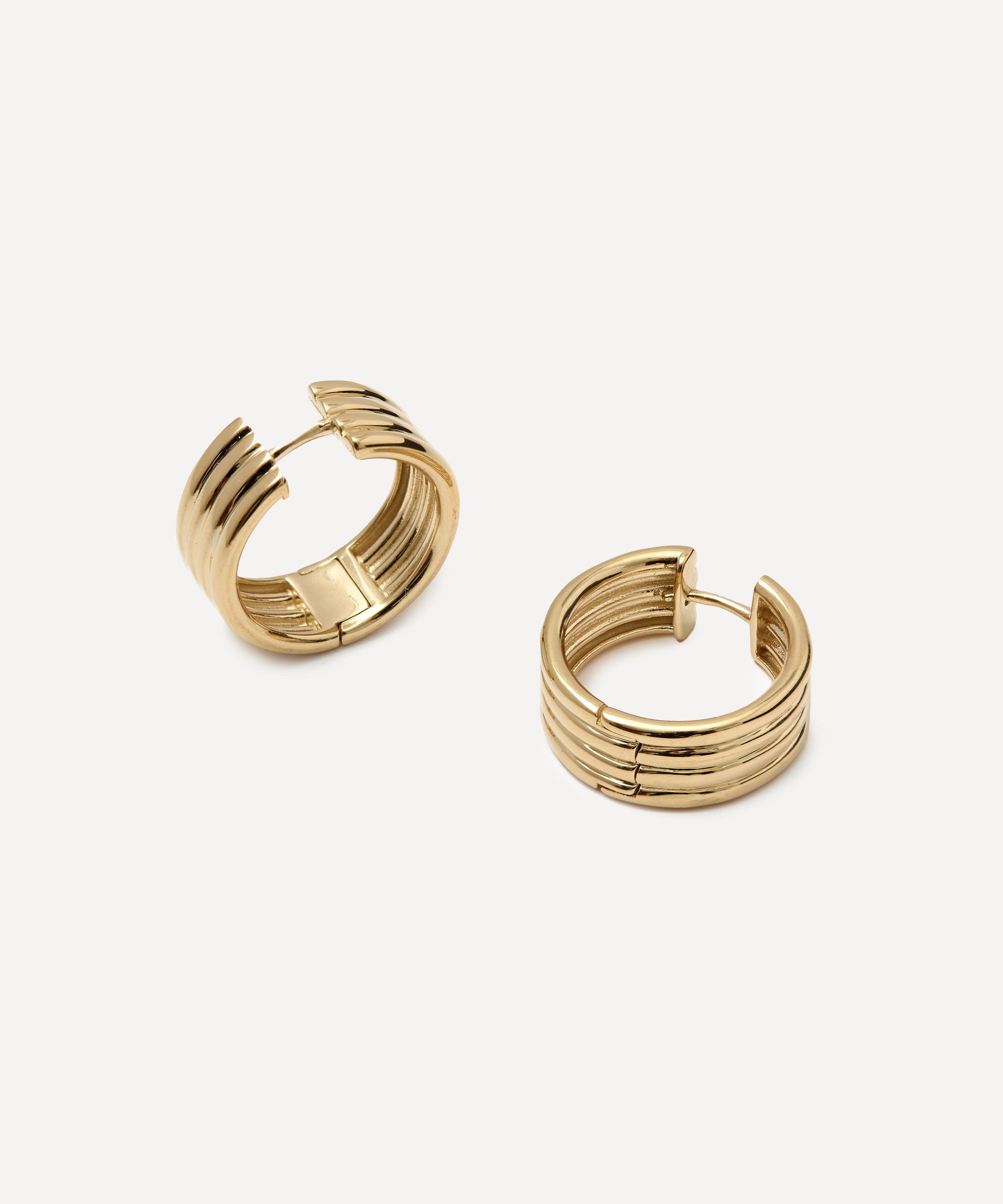 Otiumberg - 14ct Gold-Plated Vermeil Silver Stratis Hoop Earrings image number 0