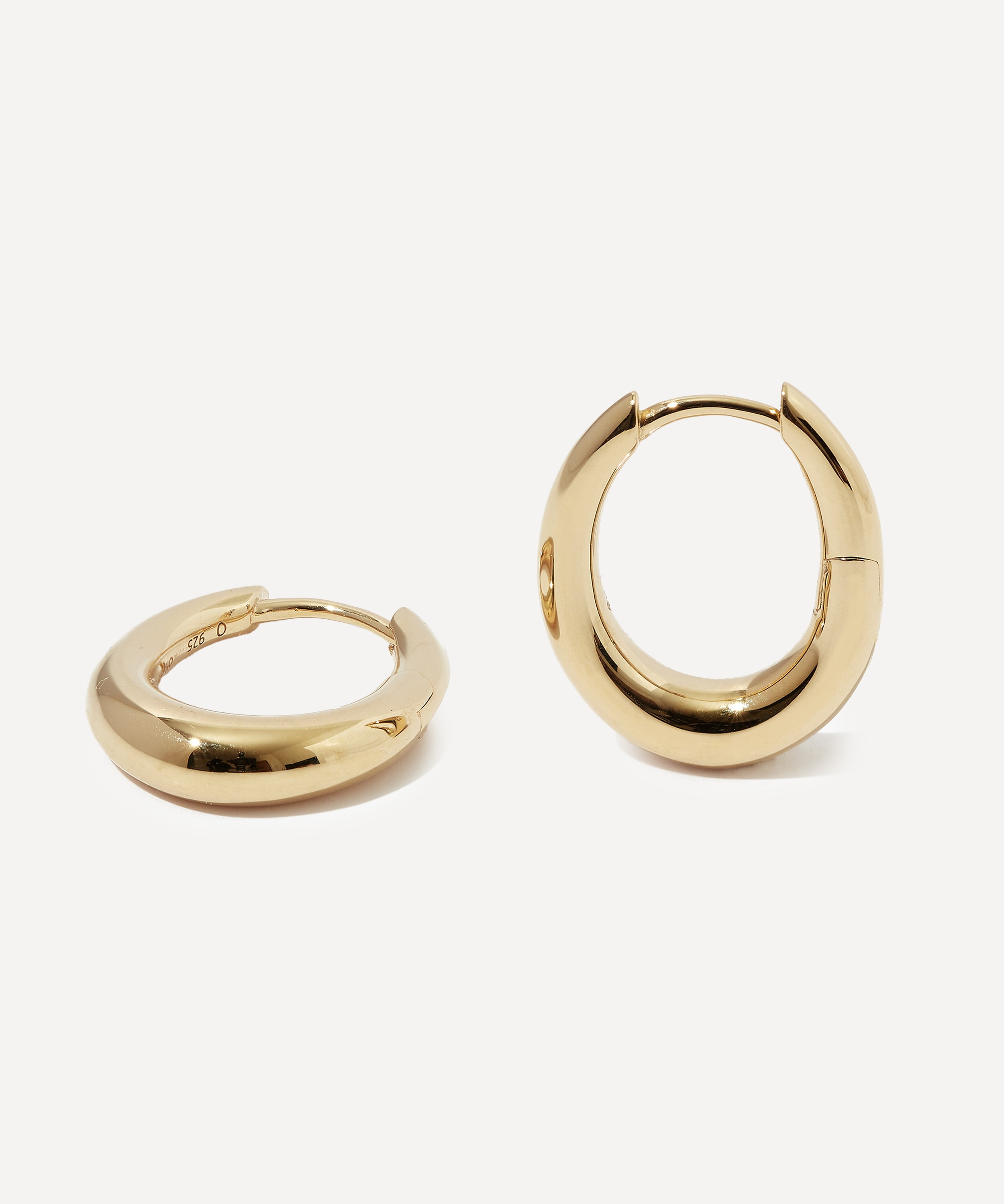 Otiumberg - 14ct Gold-Plated Vermeil Silver Oval Hoop Earrings image number 0