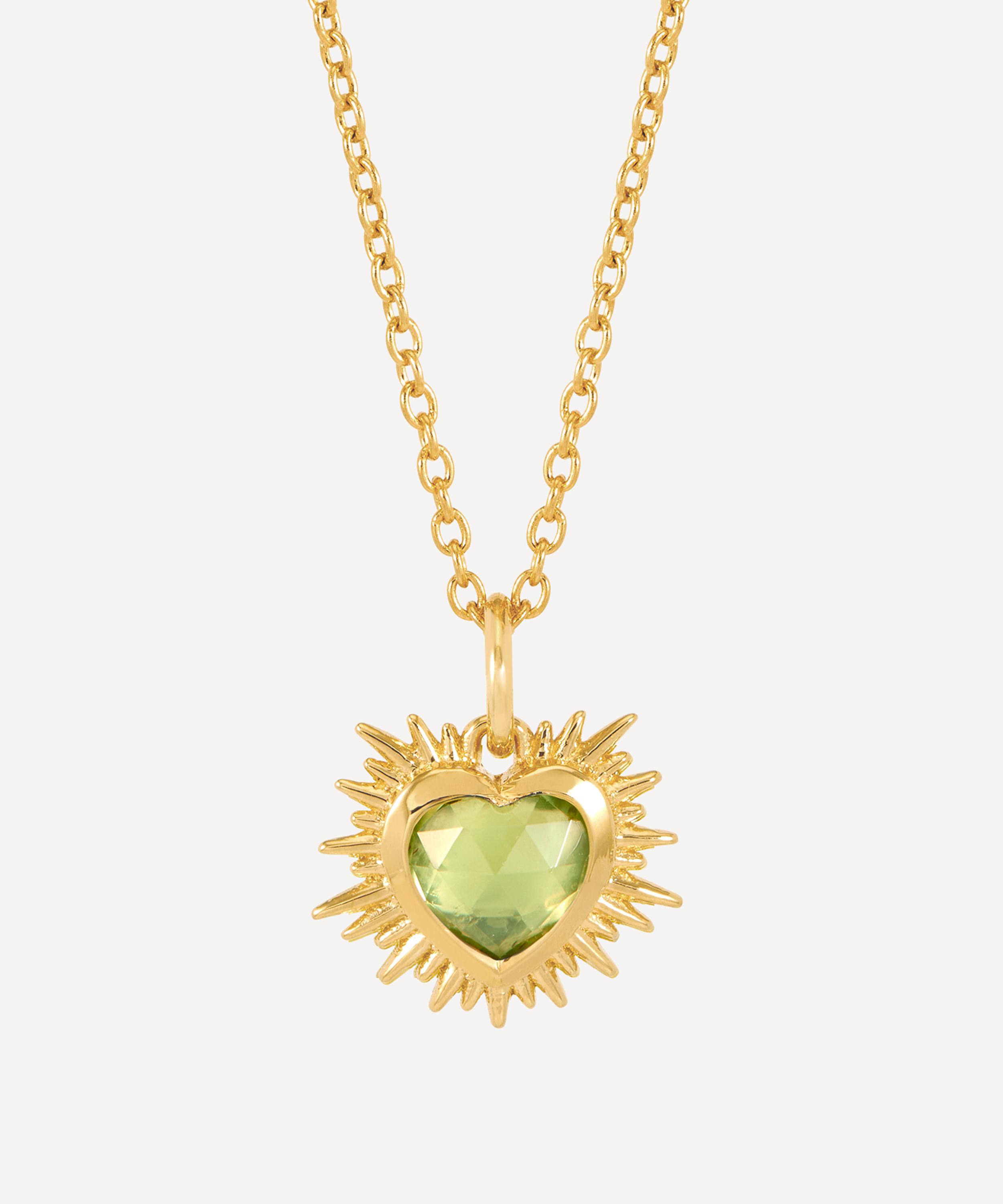 Rachel Jackson - 22ct Gold-Plated Electric Love August Birthstone Necklace image number 0