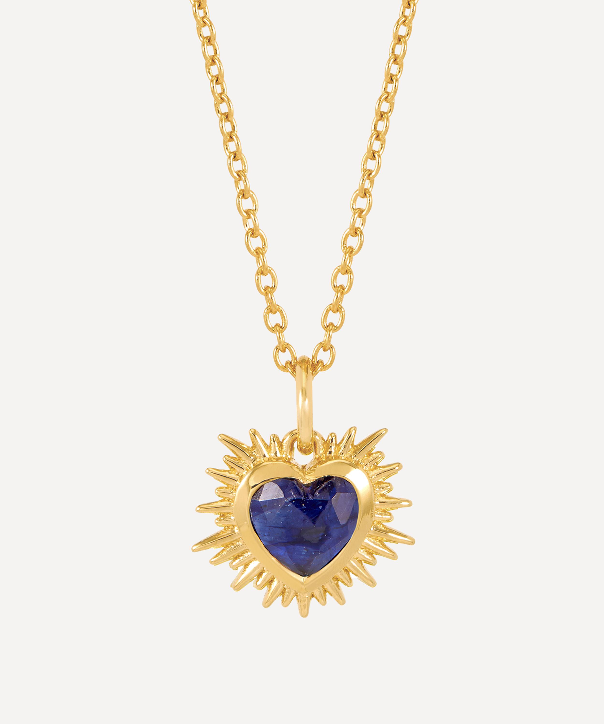 Rachel Jackson - 22ct Gold-Plated Electric Love September Birthstone Necklace image number 0