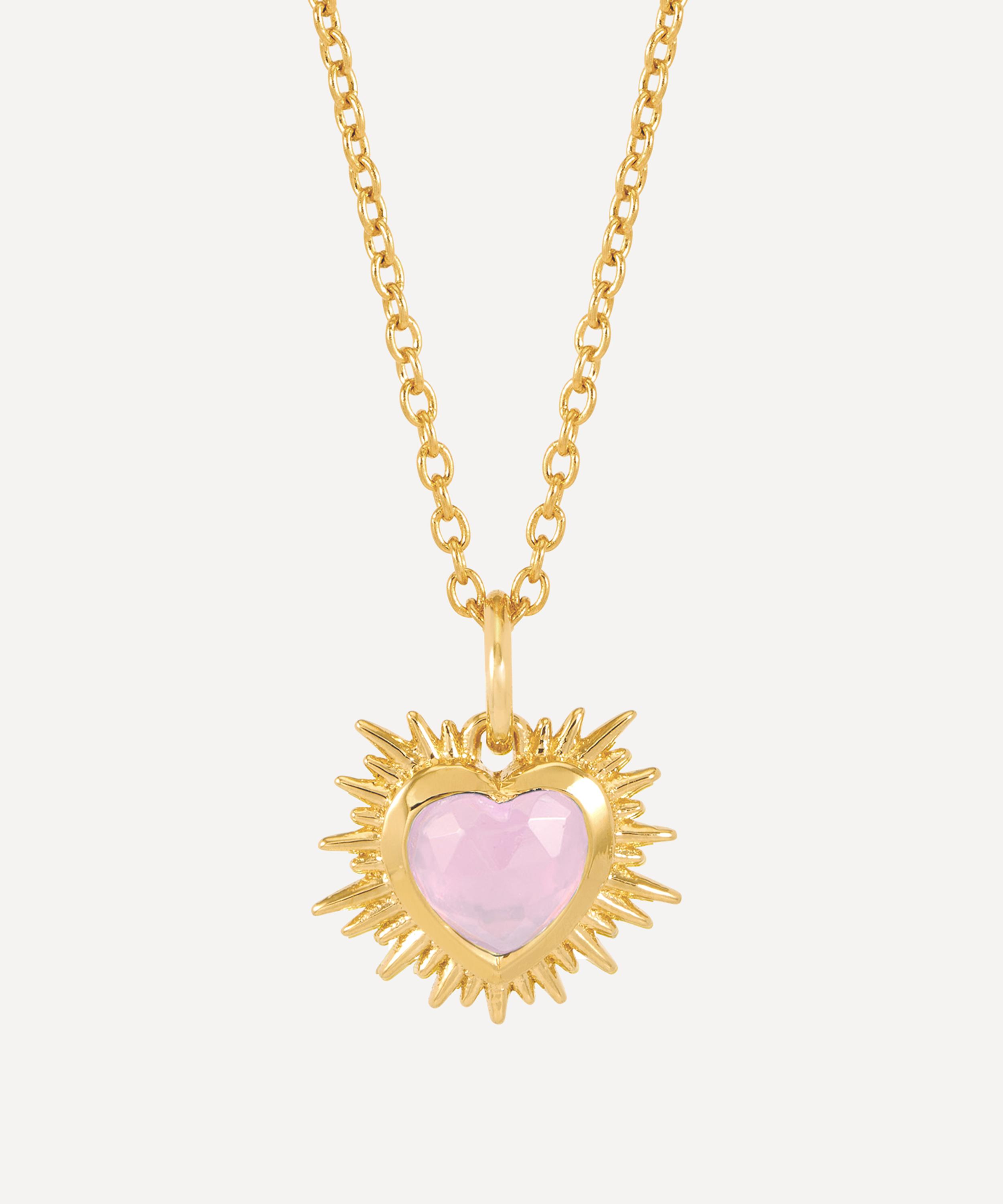 Rachel Jackson - 22ct Gold-Plated Electric Love October Birthstone Necklace image number 0