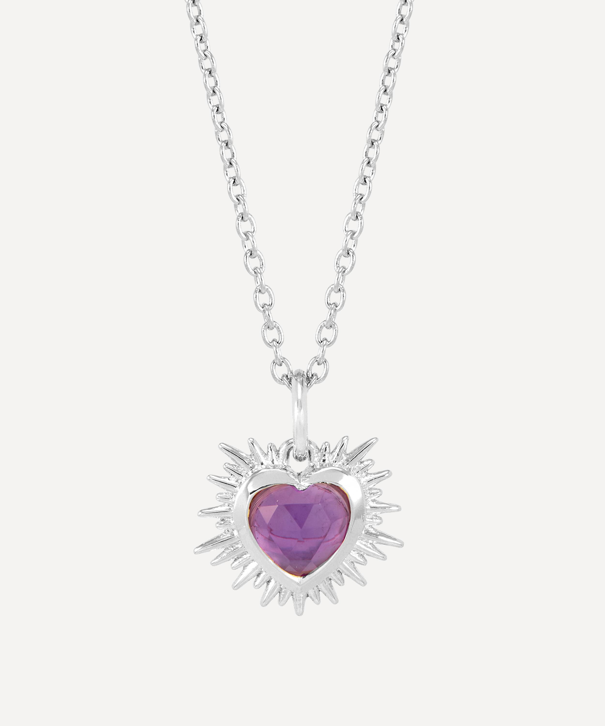 Rachel Jackson - Sterling Silver Electric Love February Birthstone Necklace image number 0