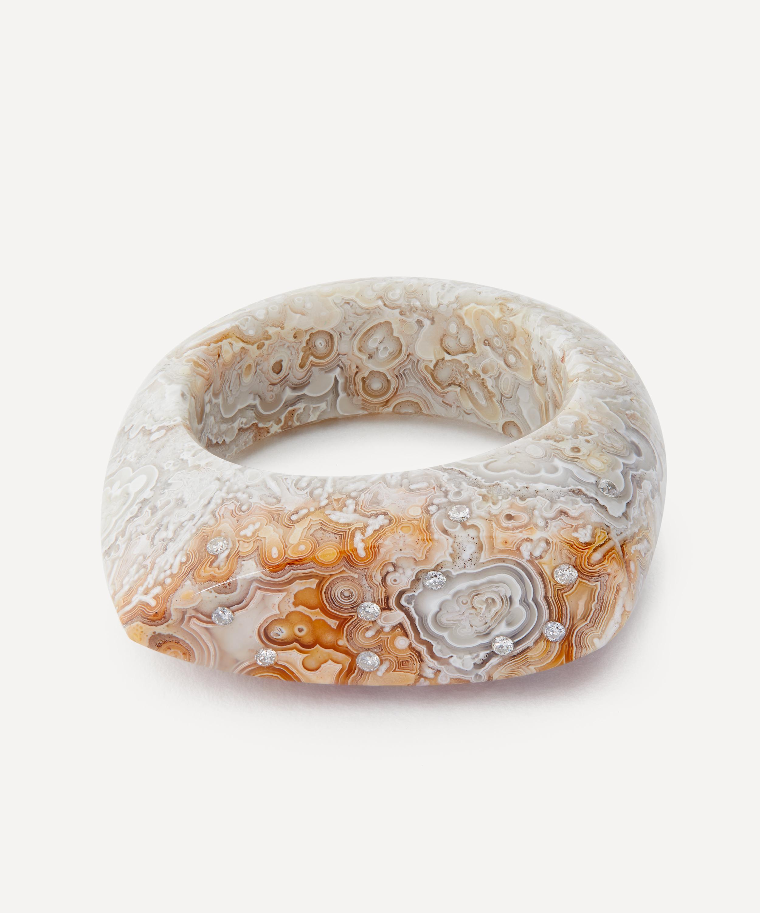 Jacqueline Cullen - Crazy Lace Agate Narrow Signet Ring image number 0