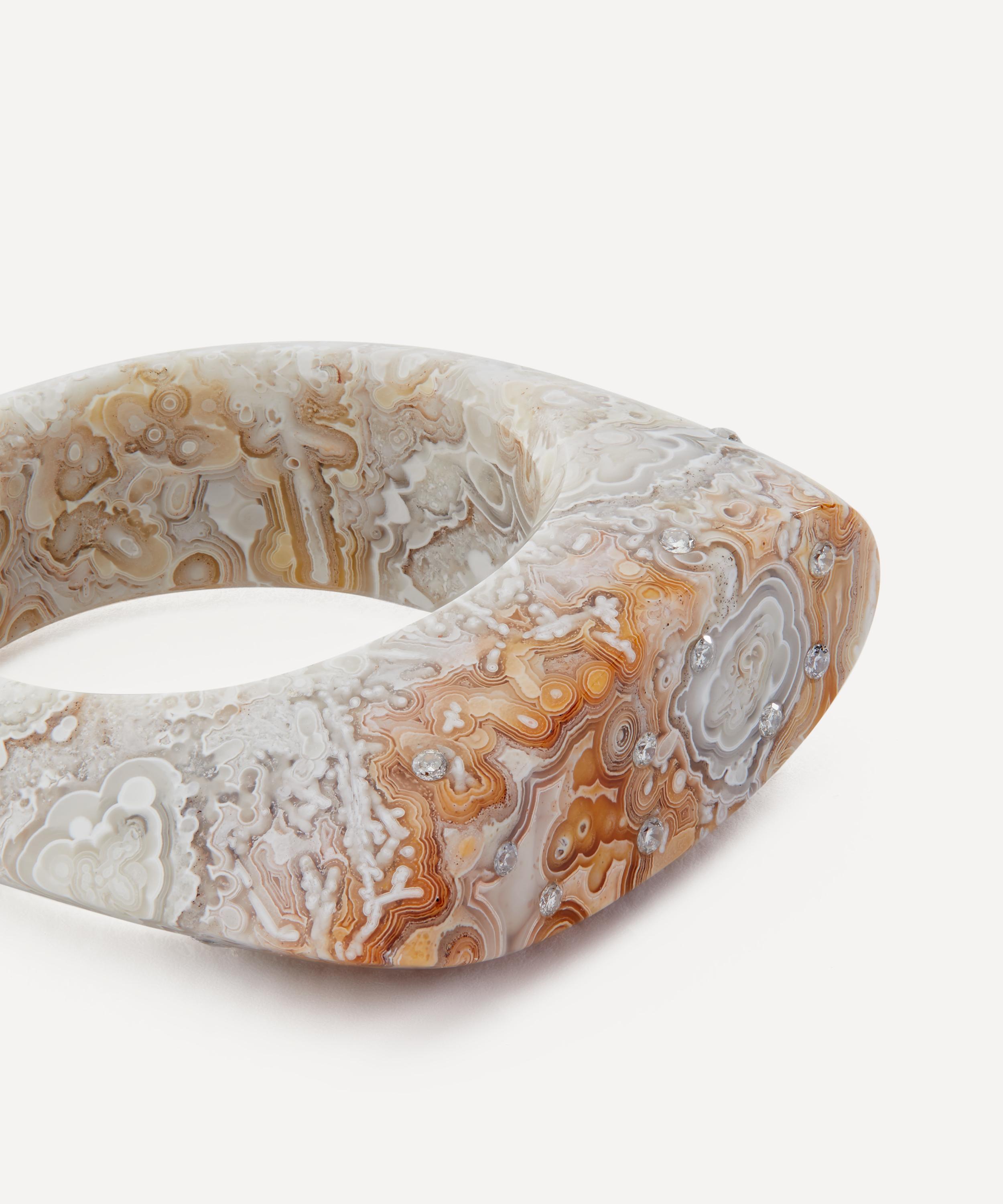 Jacqueline Cullen - Crazy Lace Agate Narrow Signet Ring image number 1