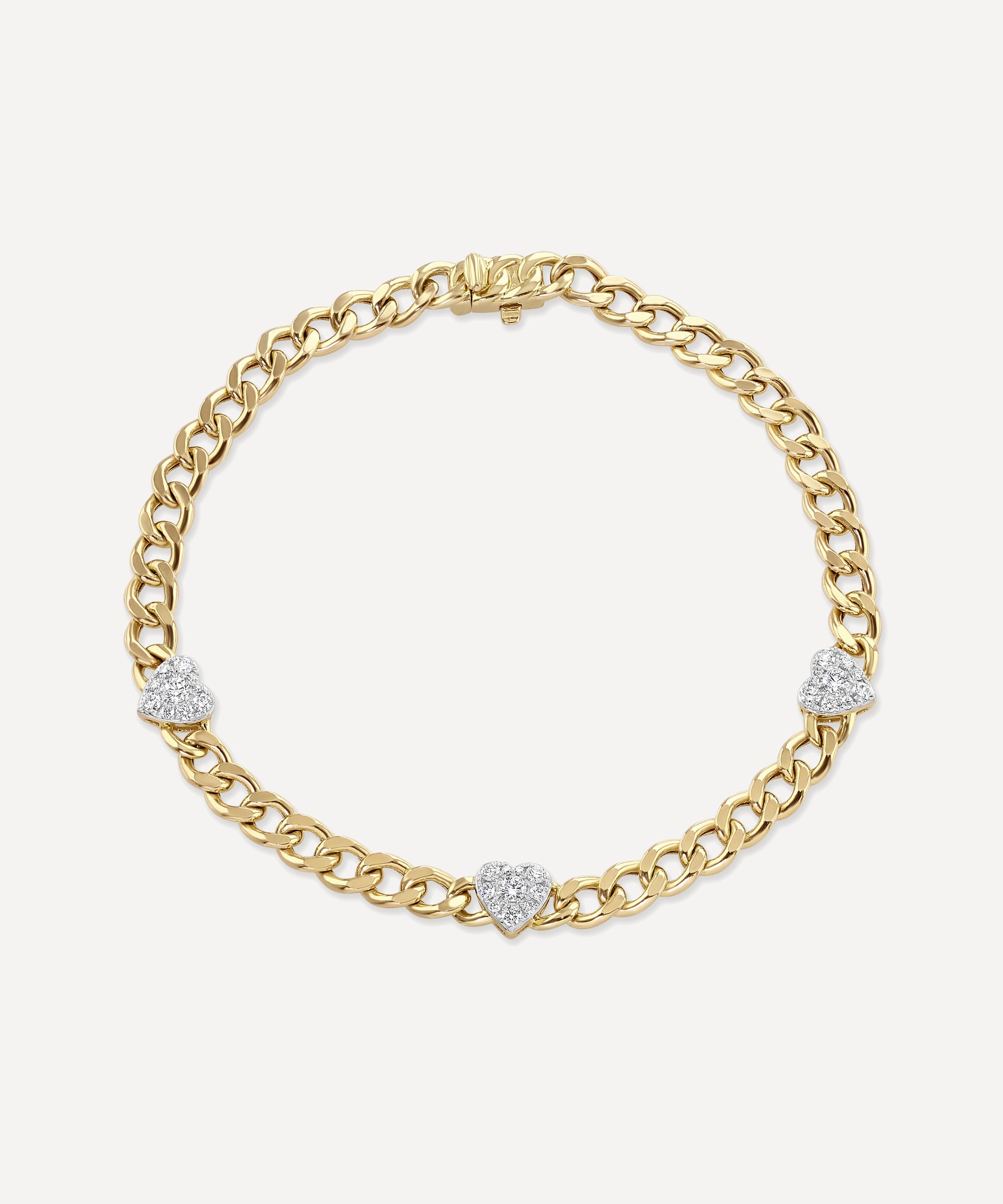 Roxanne First - 14ct Gold 80s Diamond Chain Bracelet image number 0