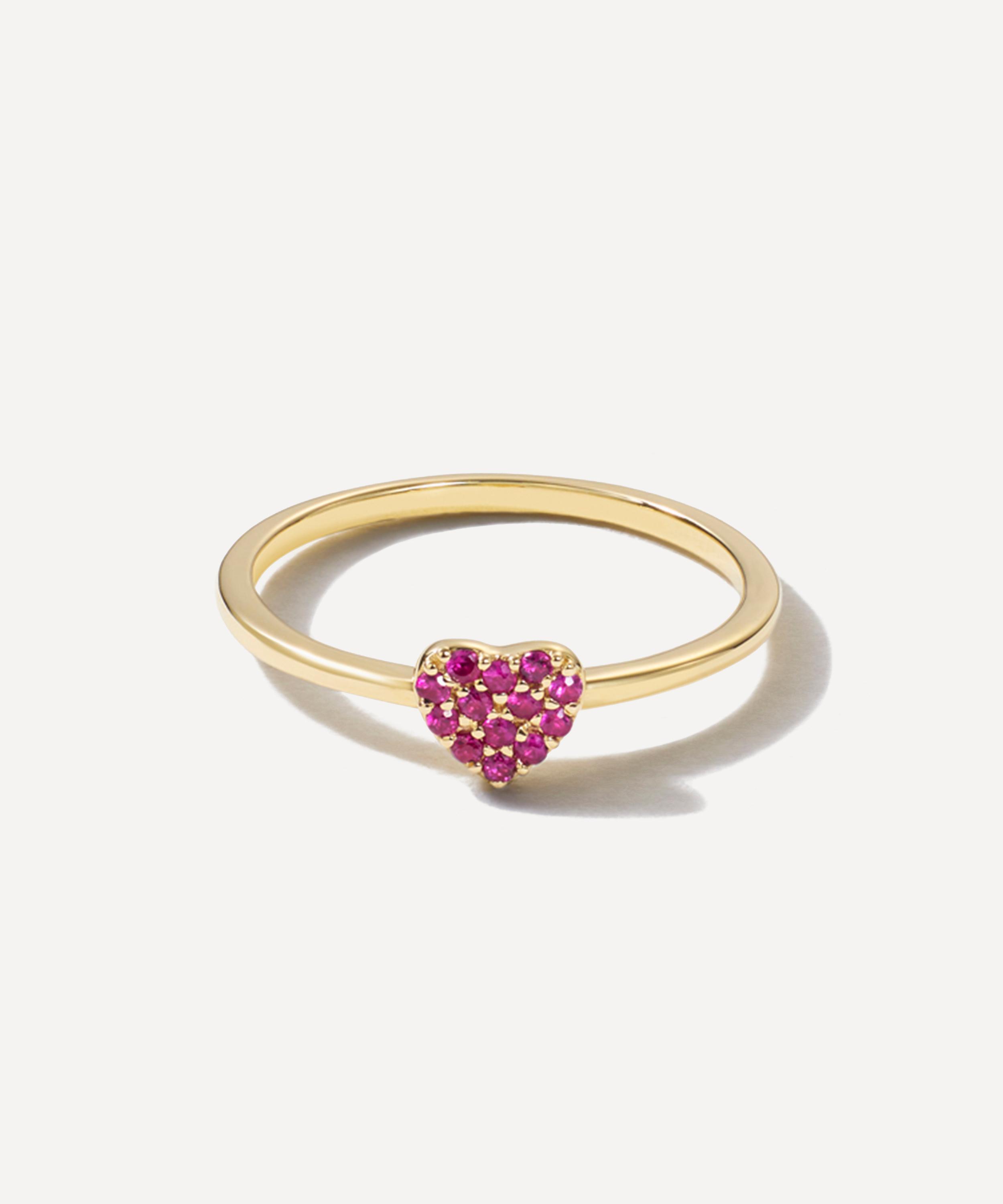 Roxanne First - Mini Pink Sapphire Heart Ring