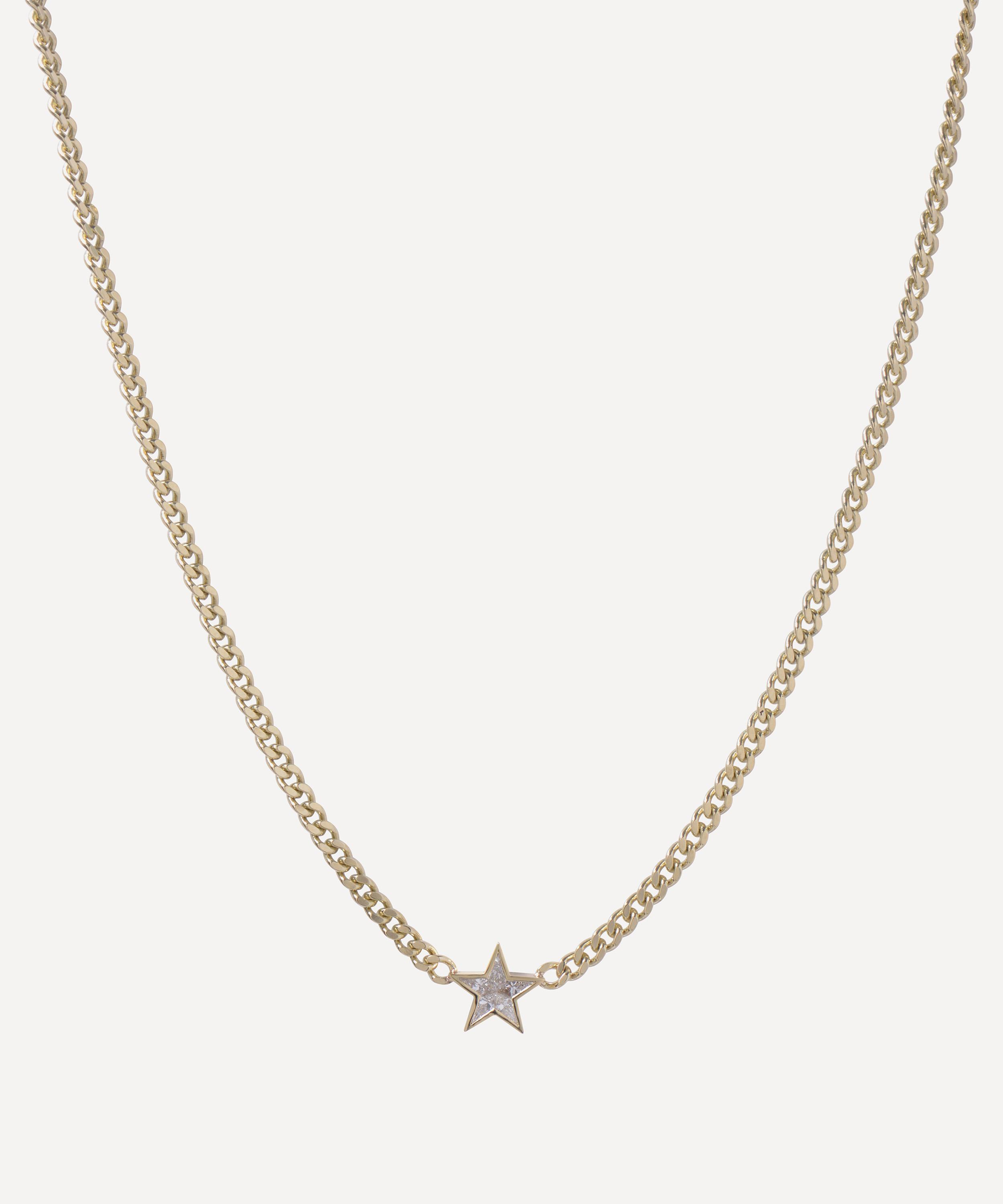 Roxanne First - 14ct Gold Super Duper Diamond Star Pendant Necklace image number 0