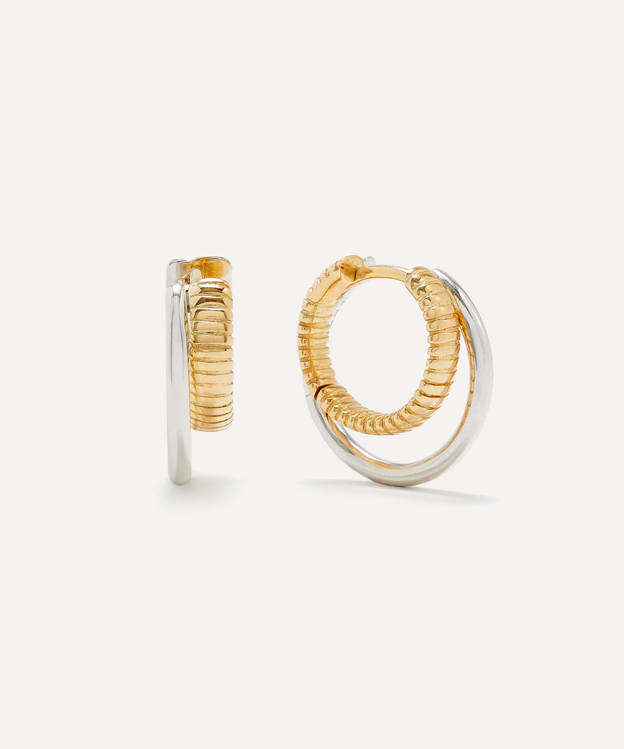 Yvonne Léon - 9ct Gold Berlingot Hoop Earrings image number 0